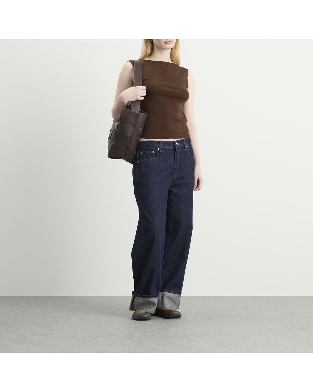 St. Agni Brown Organic Cotton Ballerina Top