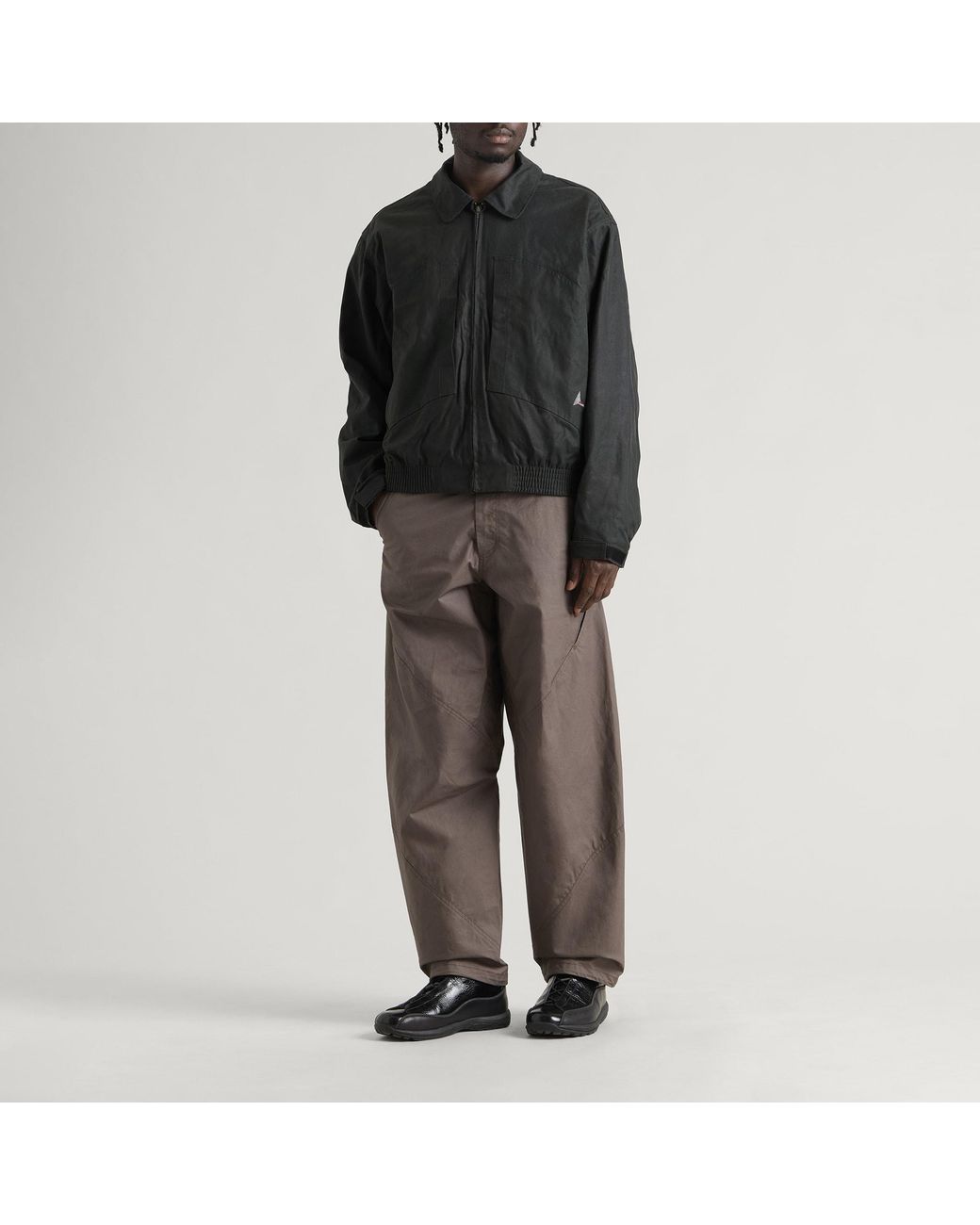 Roa Black Pilot Waxed Canvas Jacket for men