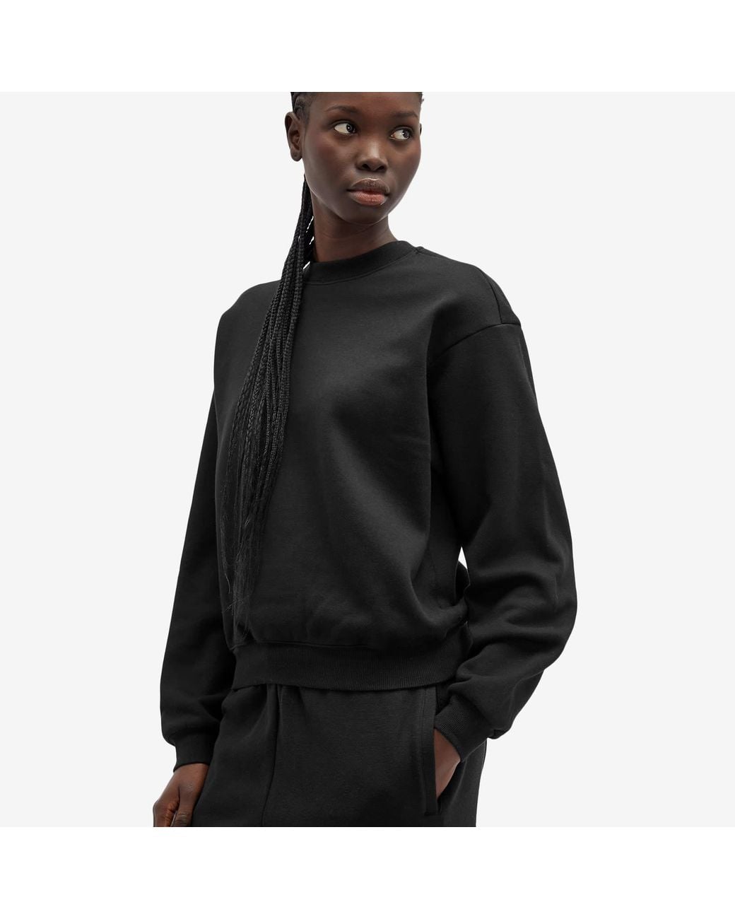 Skims Black Cotton Fleece Classic Sweatpants