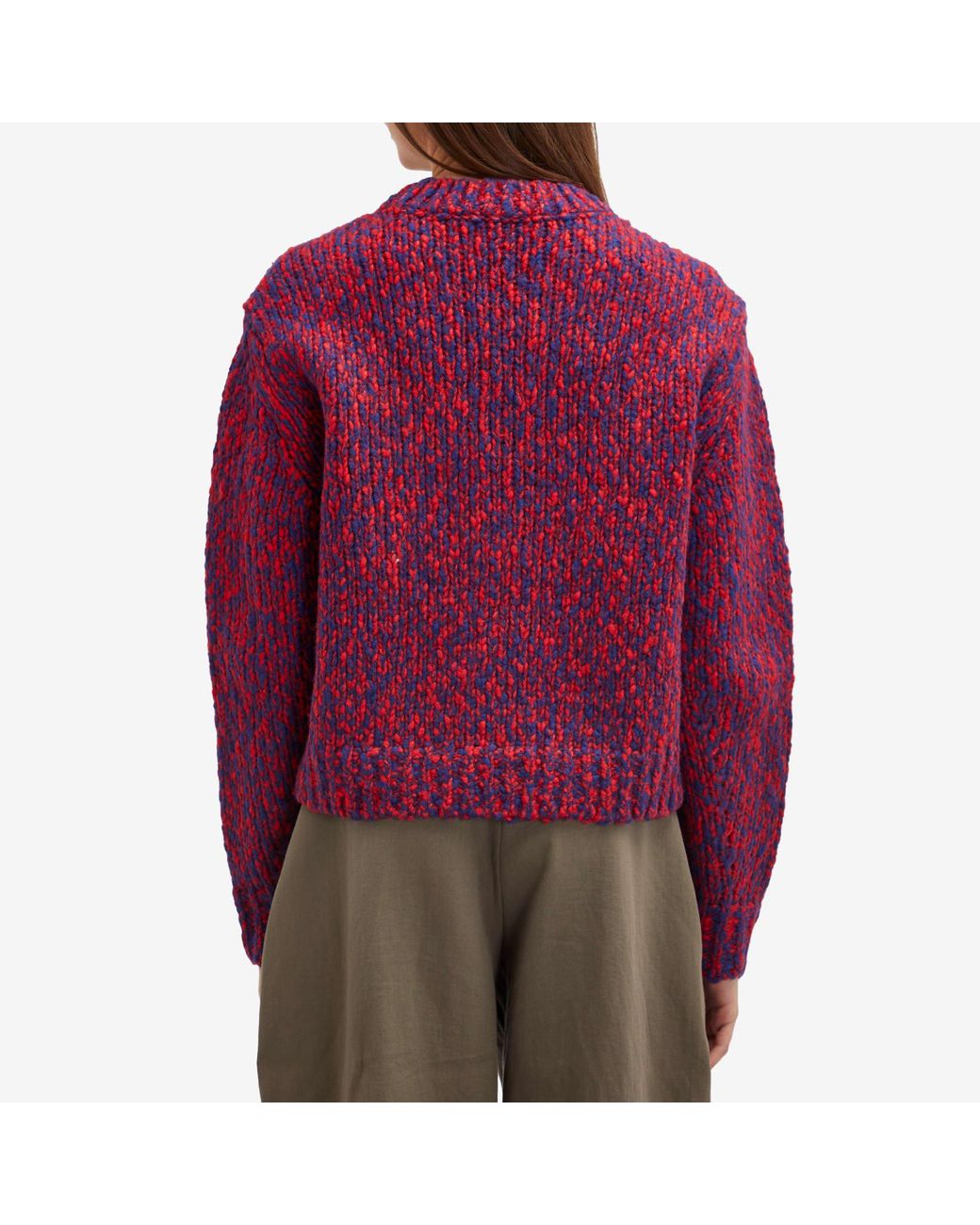 Closed Purple Cropped Crew Neck