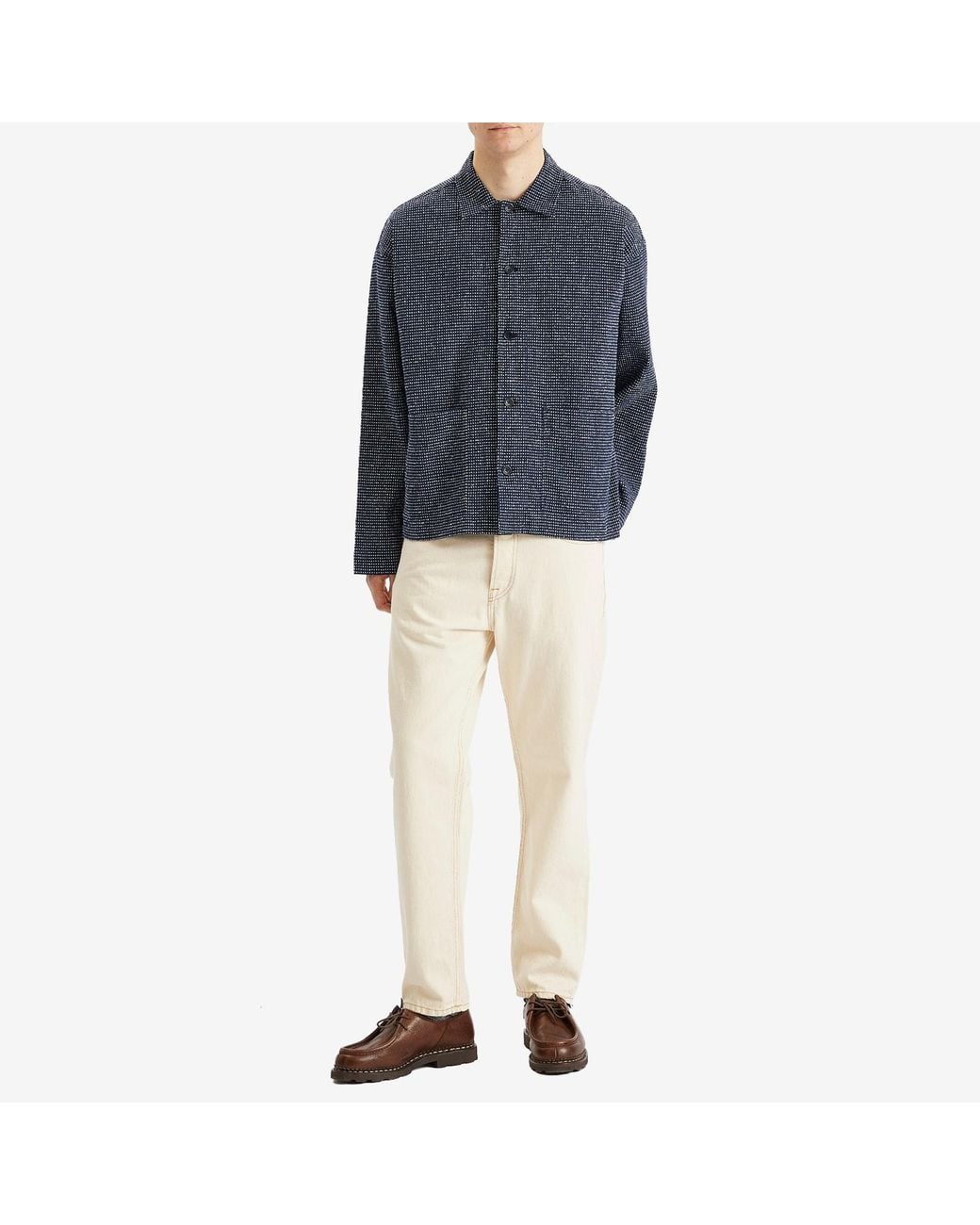 YMC Blue Pj Overshirt for men