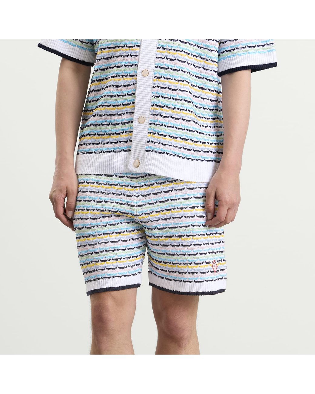 Casablanca Blue Tuck Stitch Shorts for men