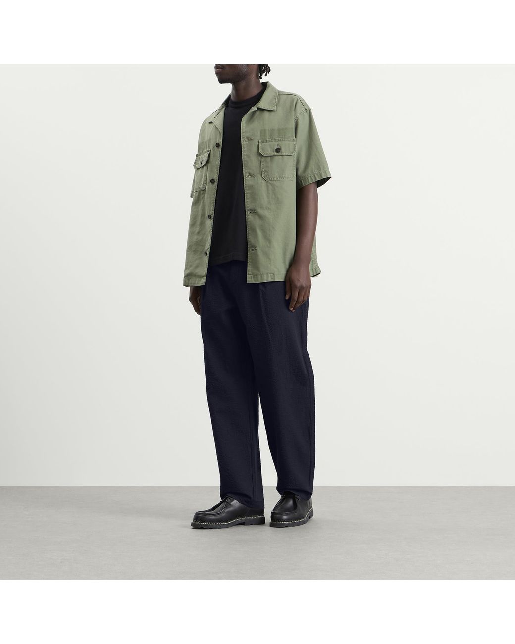 Folk Blue Wide Fit Trouser for men