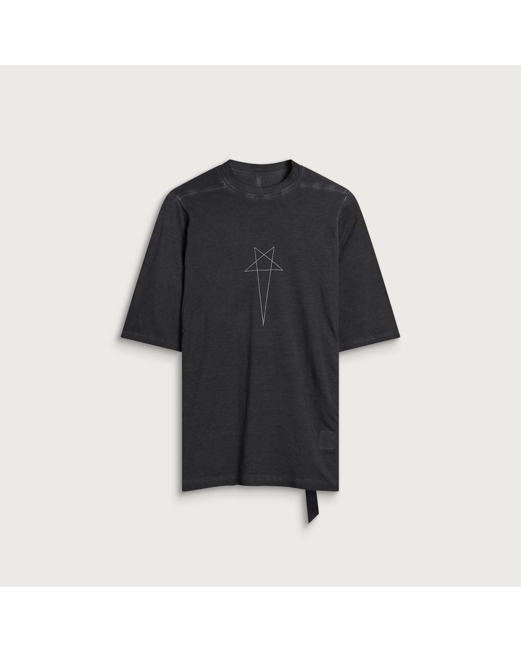 Rick Owens Black Jumbo Logo T -Shirt for men