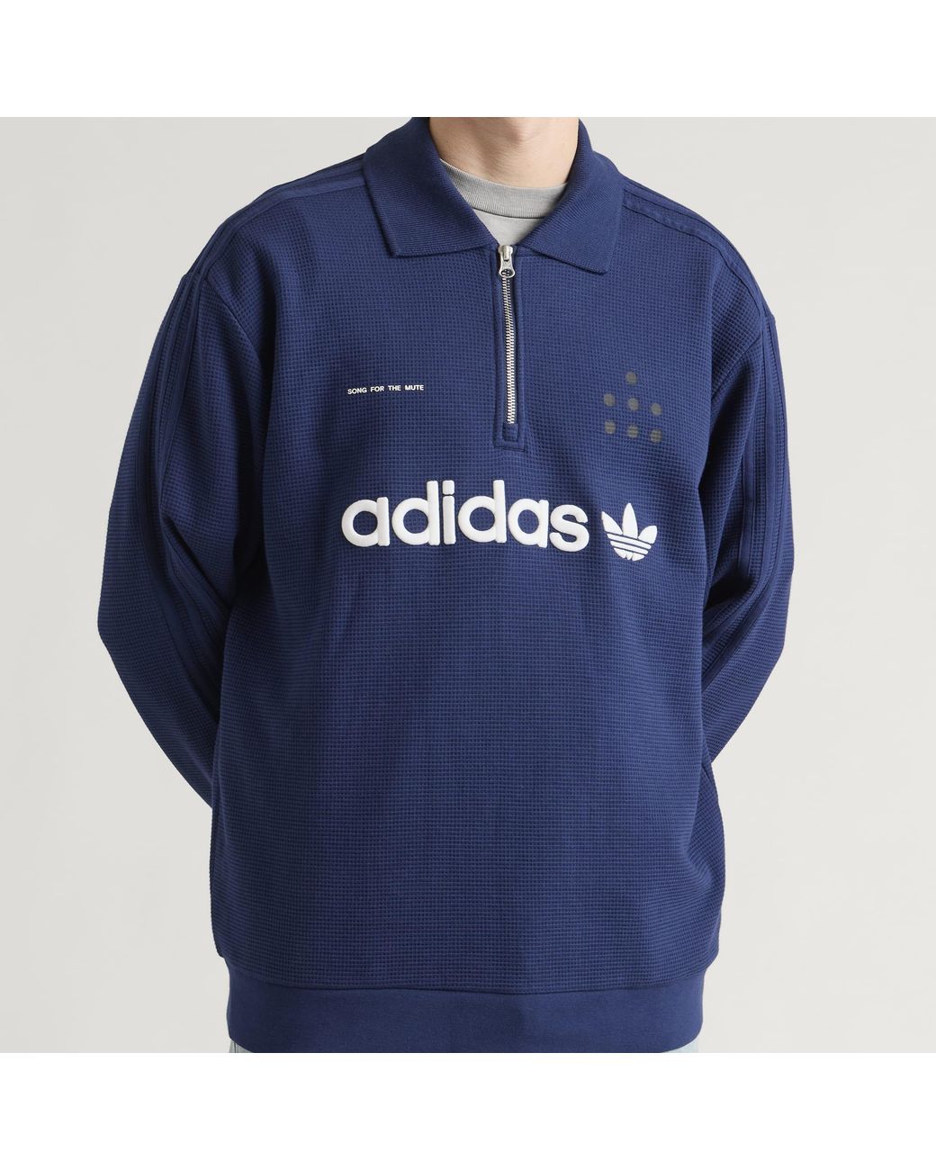 Adidas Blue X Song For The Mute Adi008 Long Sleeve Polo Top