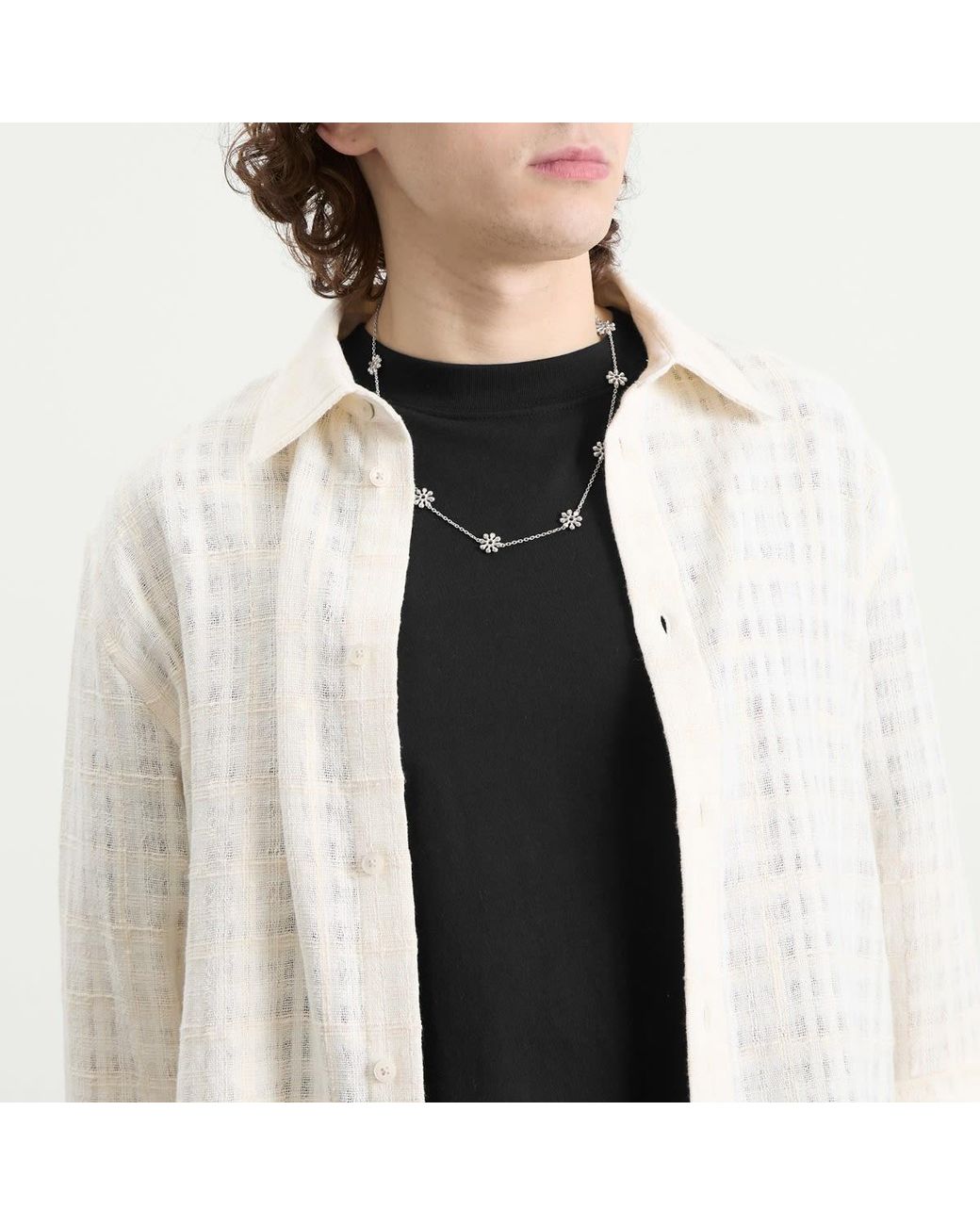 Maple Metallic Orbit Chain Necklace for men