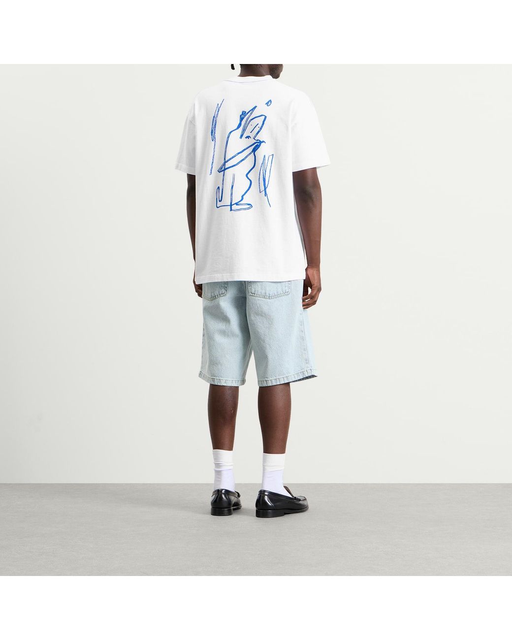 POLAR SKATE White Doodle Contrast T-Shirt for men