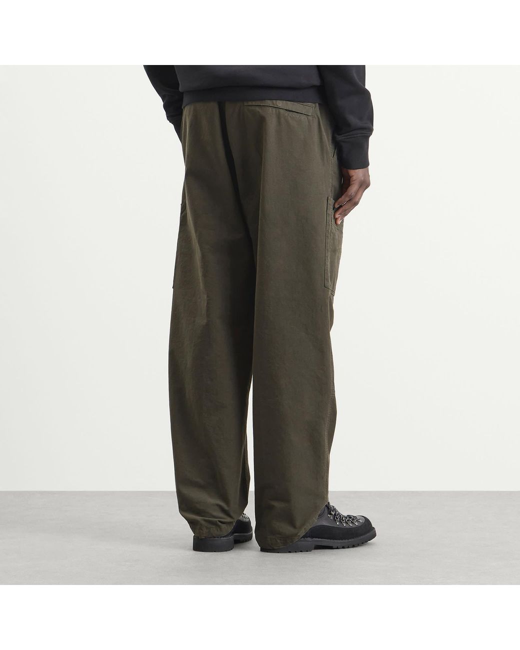 Stone Island Gray Organic Cotton Ripstop Cargo Pants for men