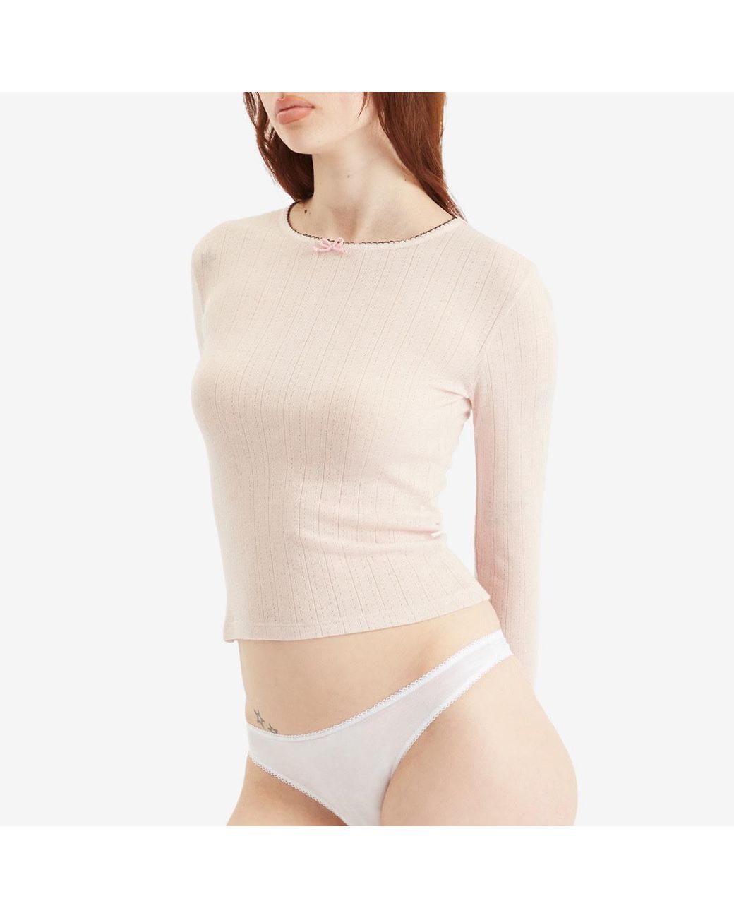 Fruity Booty Commando Thong In White Lyst fruity-booty-commando-thong-in-white-lyst