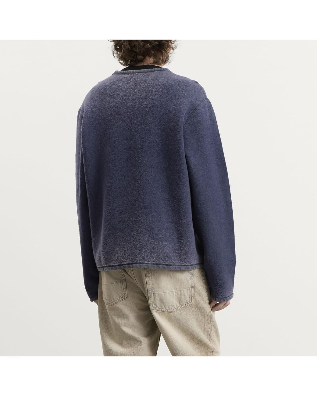 Our Legacy Blue Alloy Star Fleece Double Lock U Neck for men