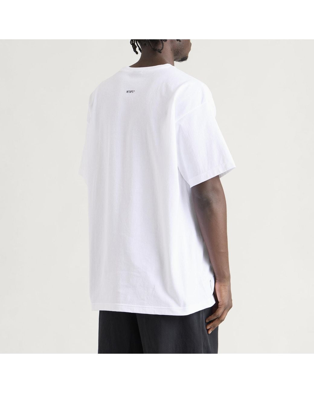 (w)taps White Brackets Short Sleeve T-Shirt for men