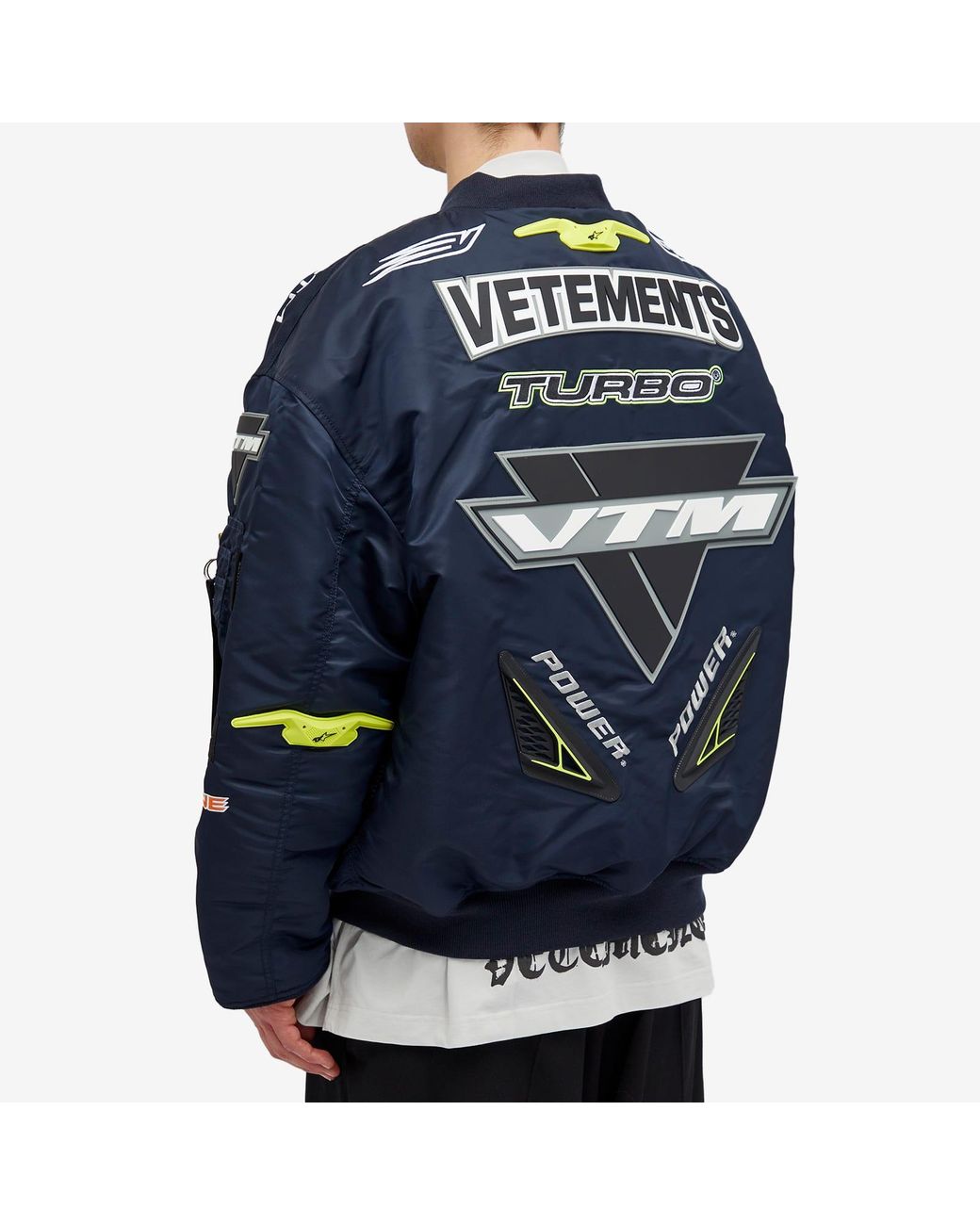 かものはし★VETEMENTS RACING LOGO BOMBER Vetements Racing Bomber Jacket in Blue for Men | Lyst UK