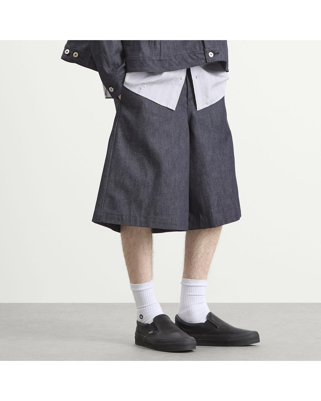 Comme des Garçons Blue Denim Shorts for men
