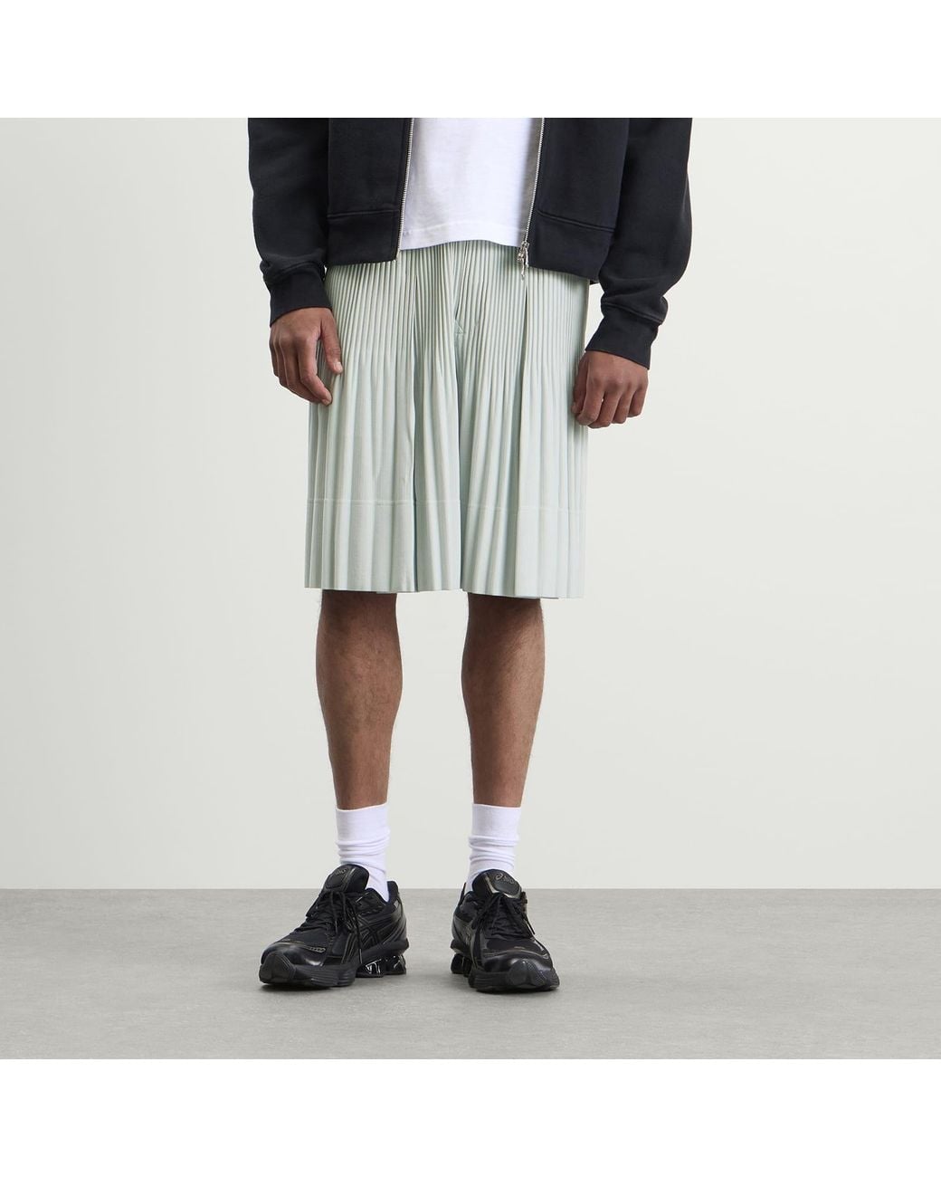 Homme Plissé Issey Miyake Gray Pleat Short for men