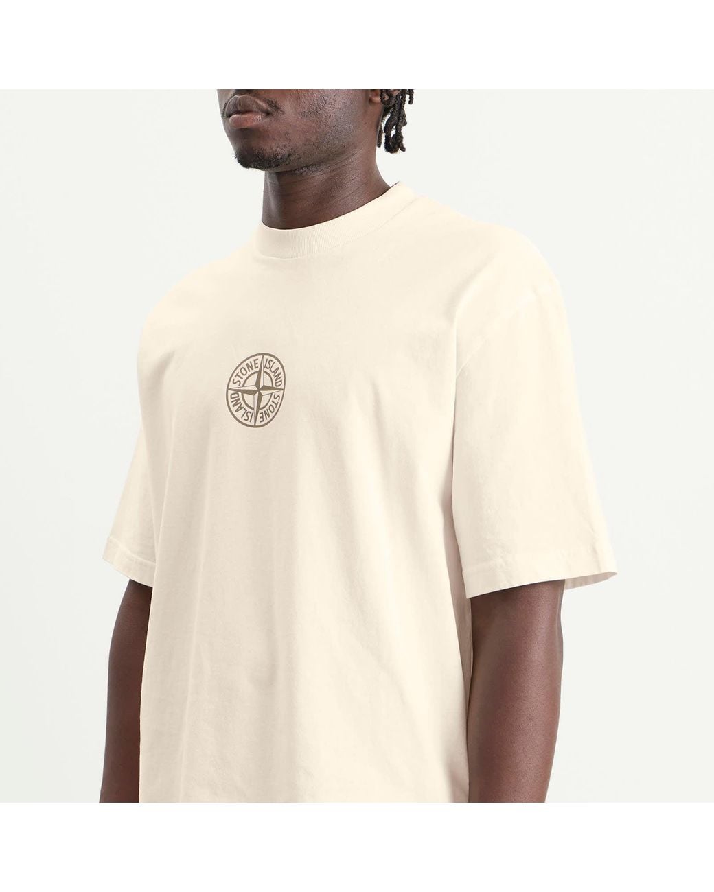 Stone Island Low Infos T-Shirt in Natural for Men | Lyst