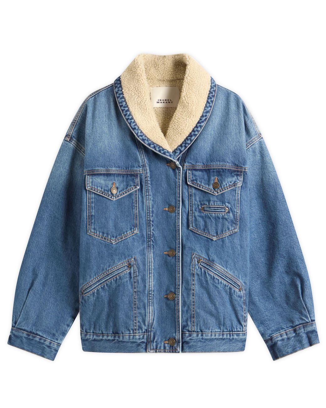 Isabel Marant Pimia Denim Jacket in Blue | Lyst