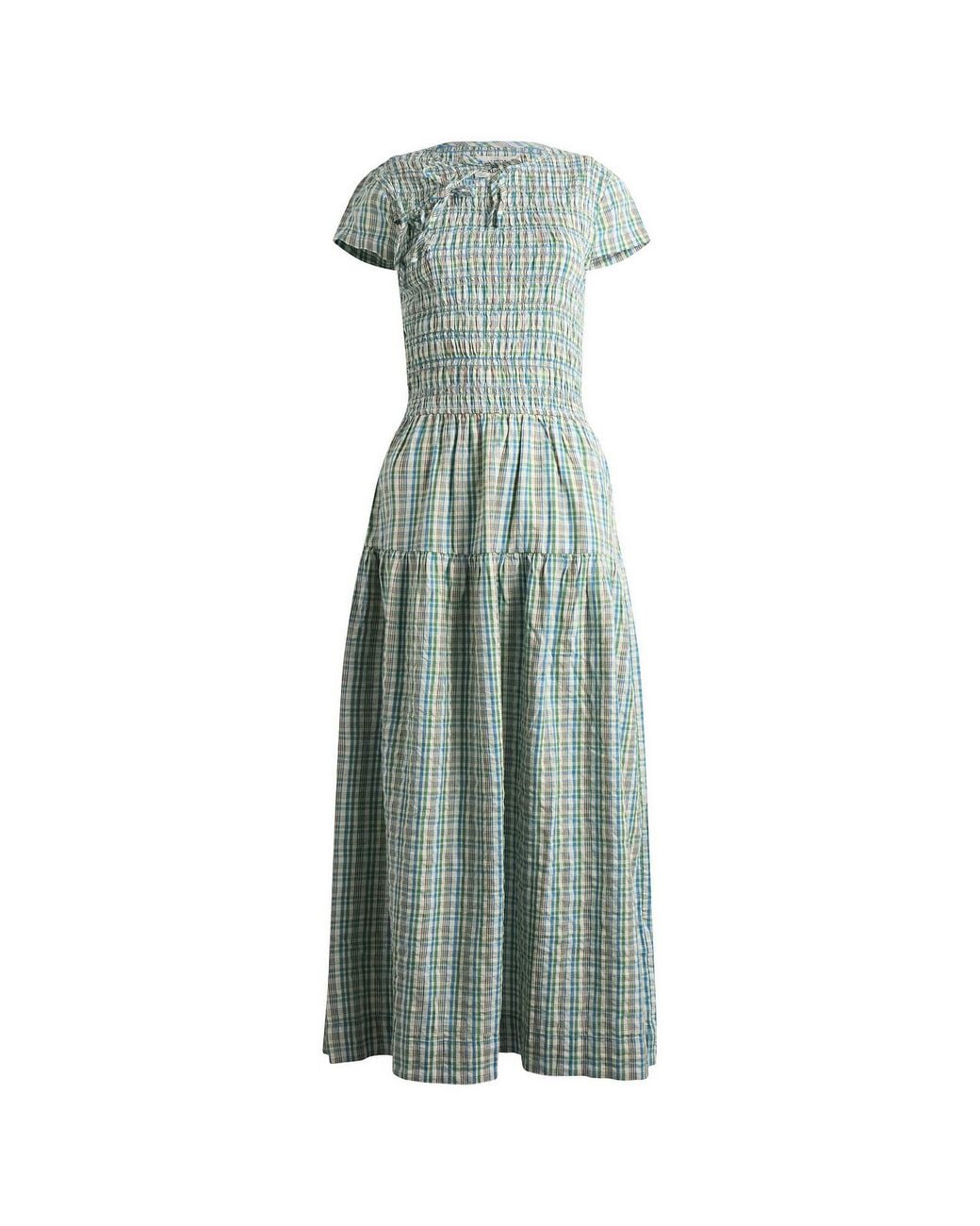 Damson Madder Green Ebba Midi Dress