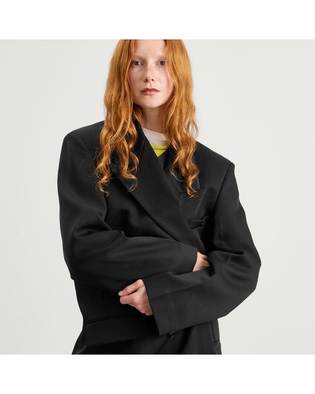 Rohe Black Double Breasted Tailored Coat