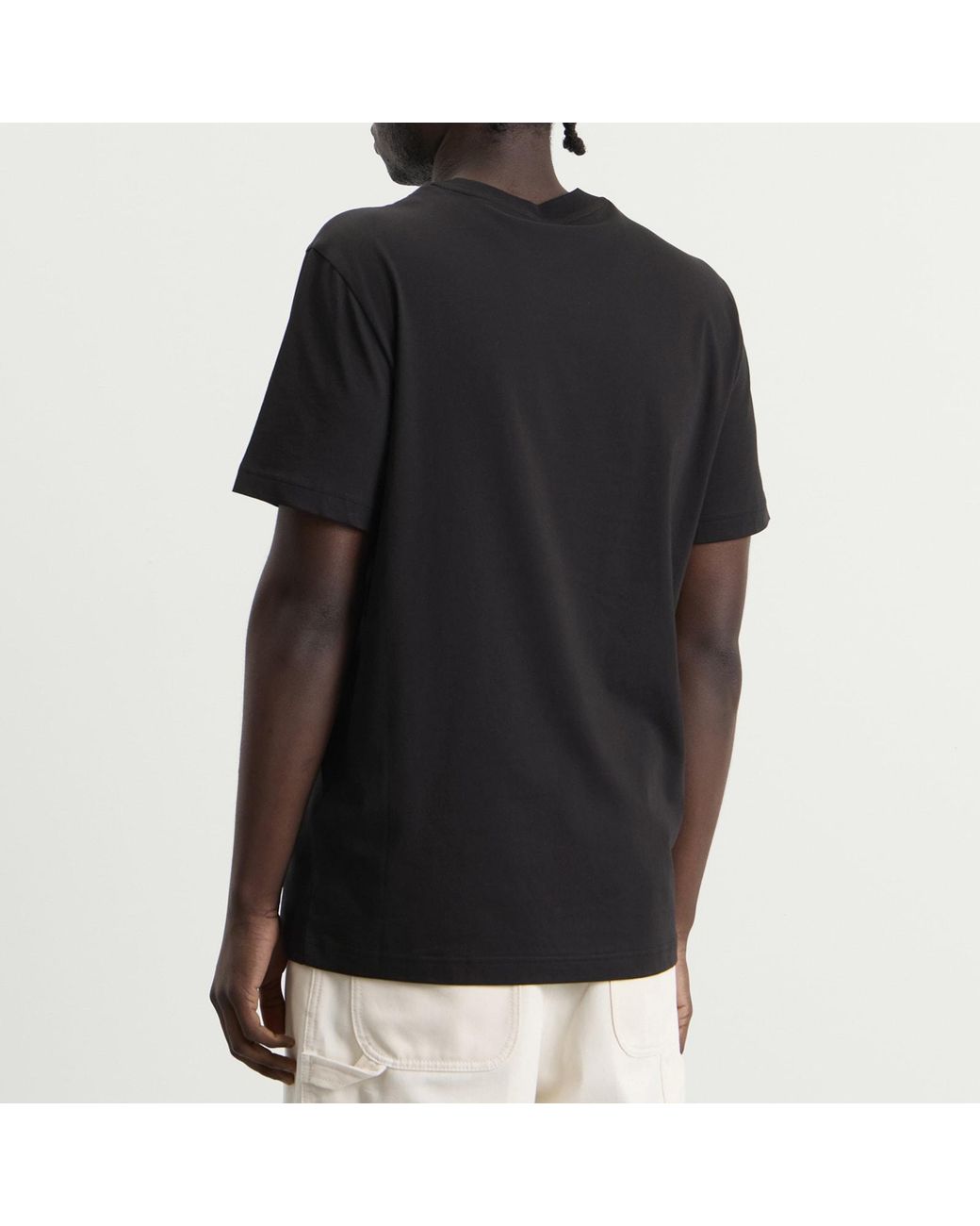 Moncler Black Cotton Patch Logo T-Shirt for men