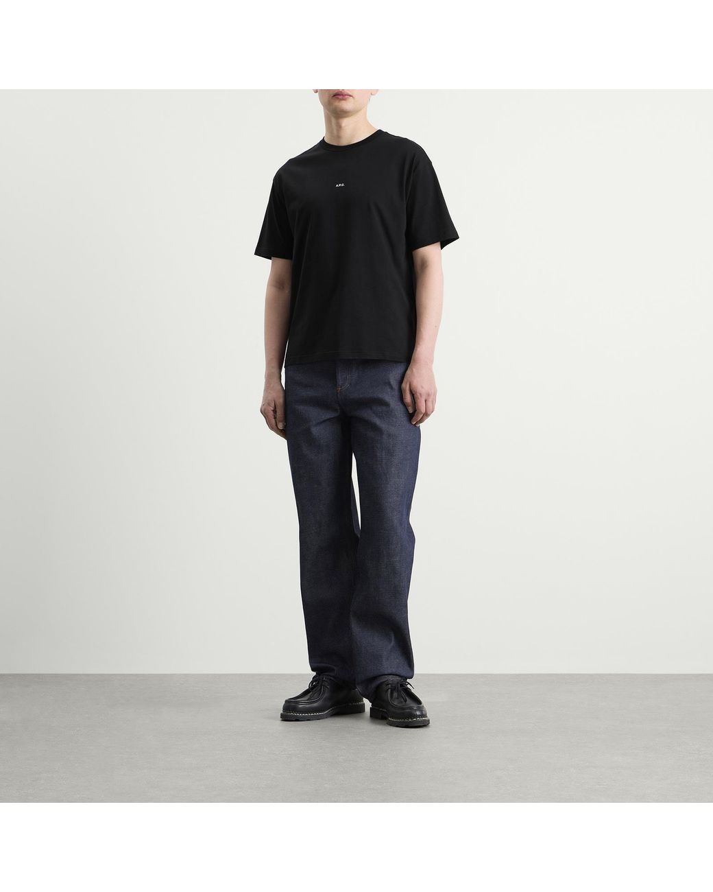 A.P.C. Black Micro Logo T-Shirt for men