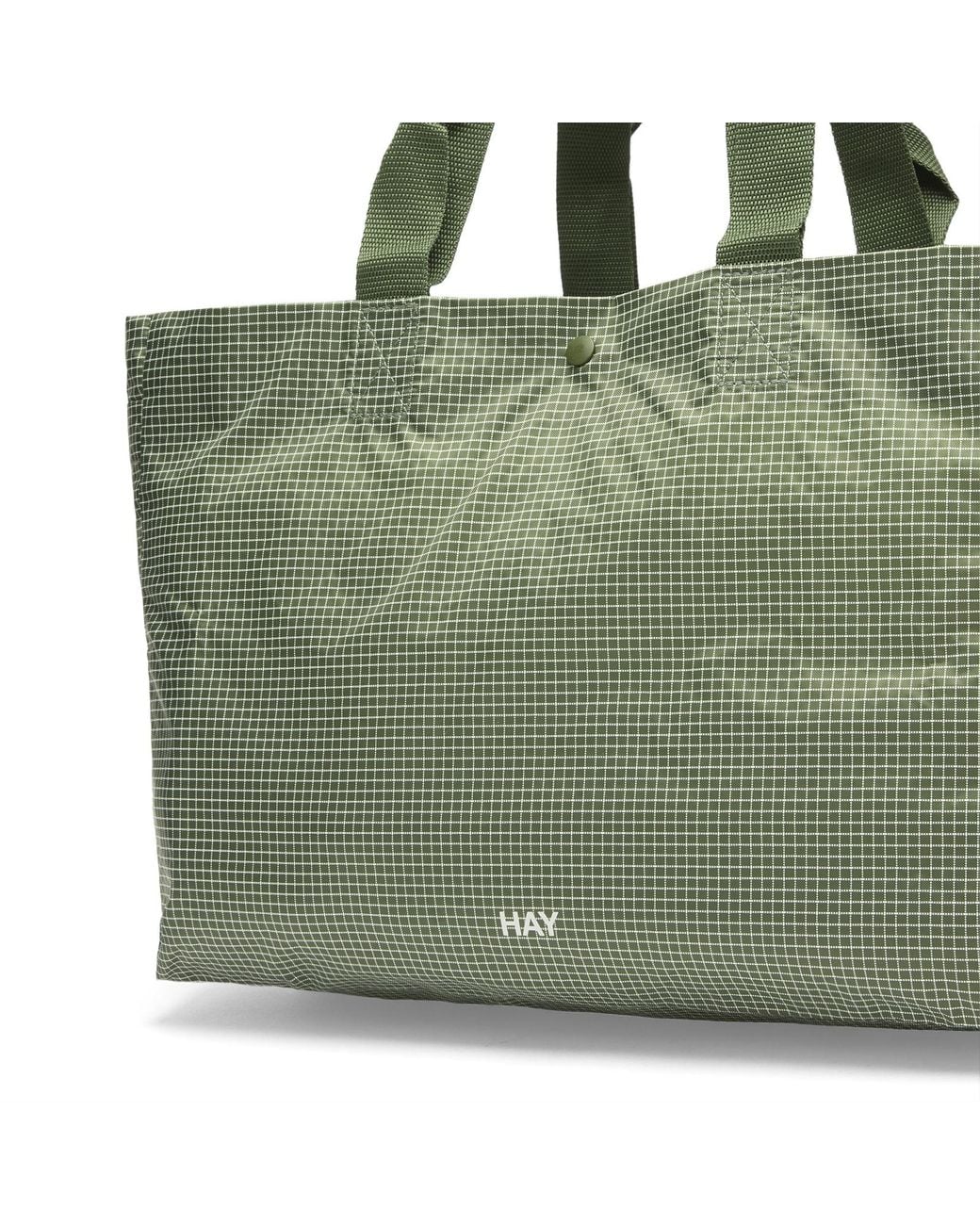Hay Green Grid Weekend Bag
