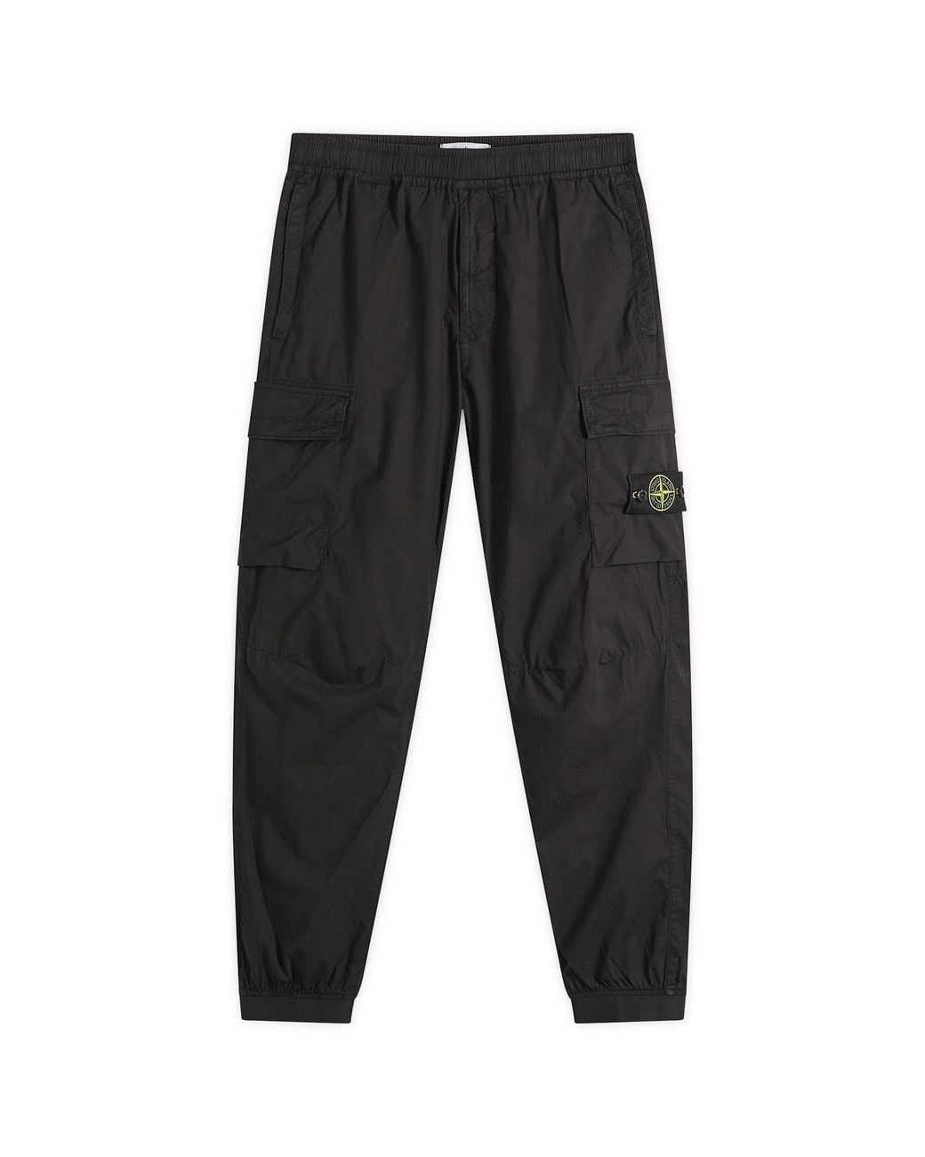 Stone Island Black Paracadute Cargo Trousers for men