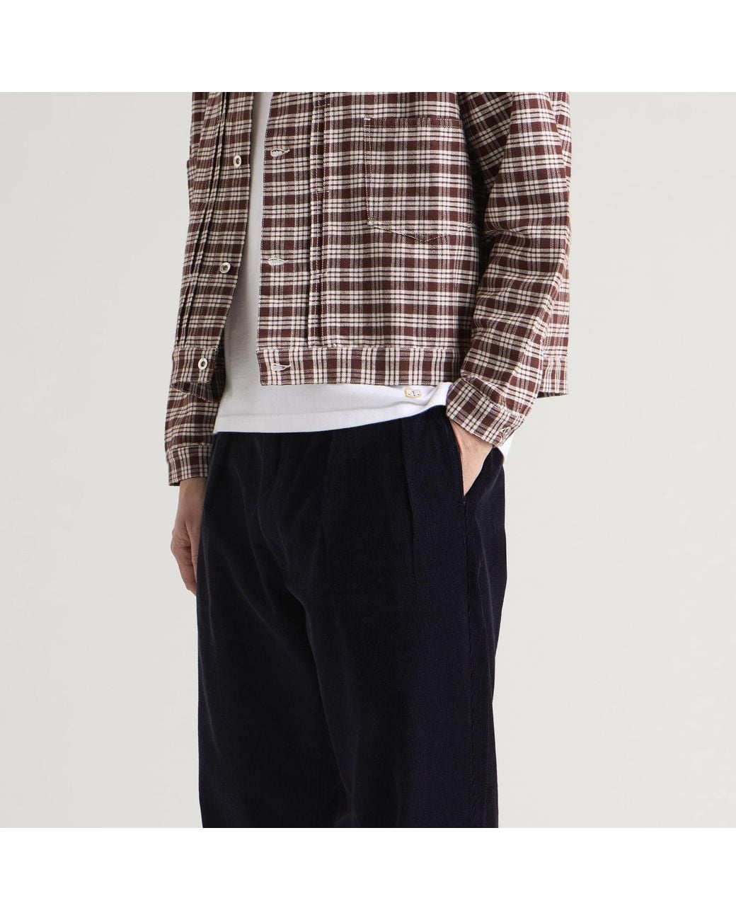 Service Works Blue Fine Cord Part Timer Pants for men