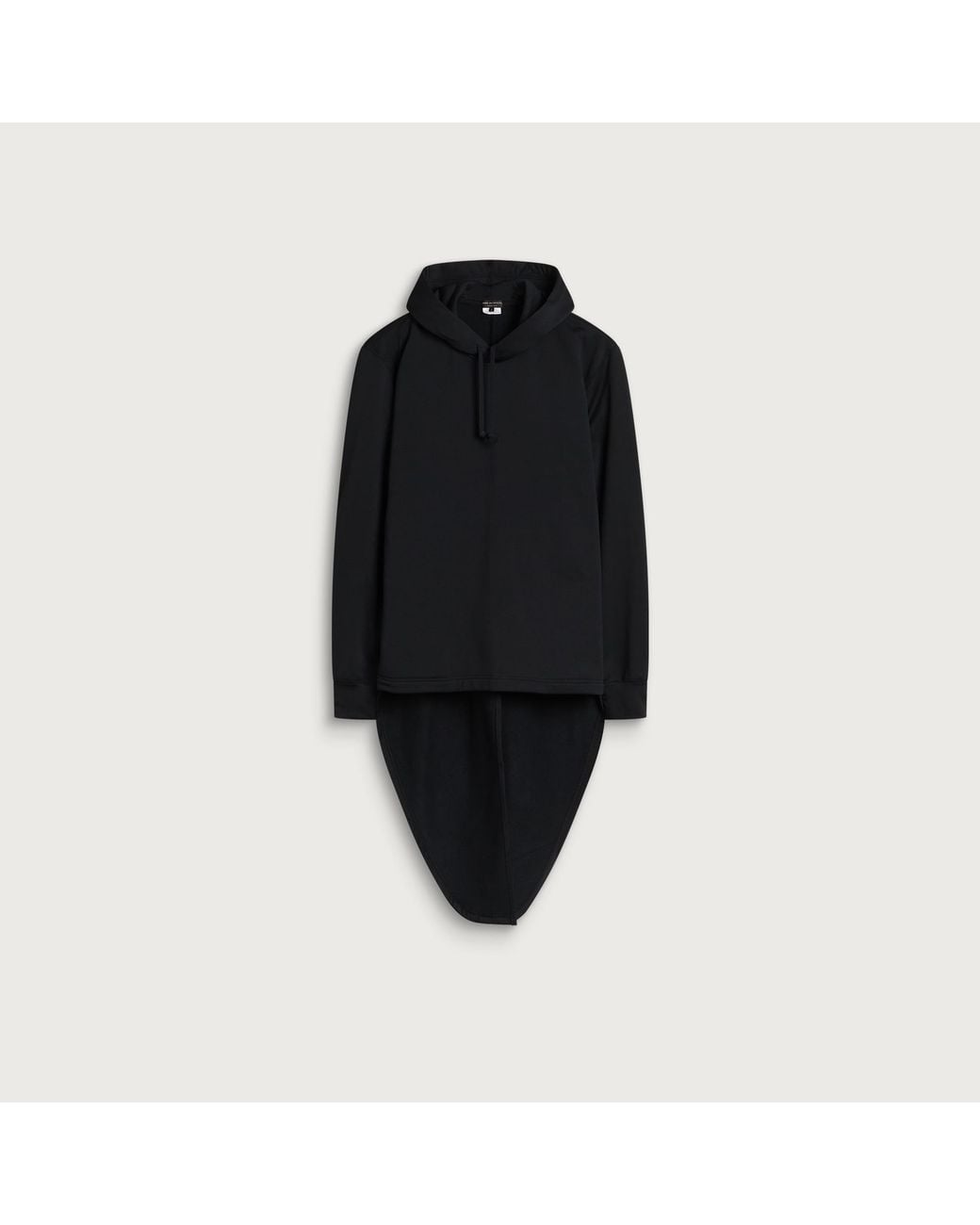 Comme des Garçons Black Cotton Blend Drop Hem Hoodie for men