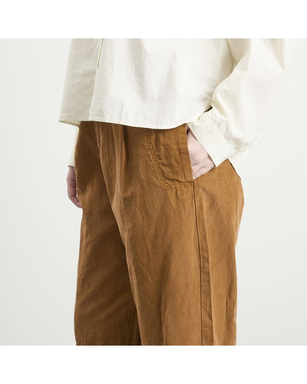 YMC Brown Drop Out Trousers