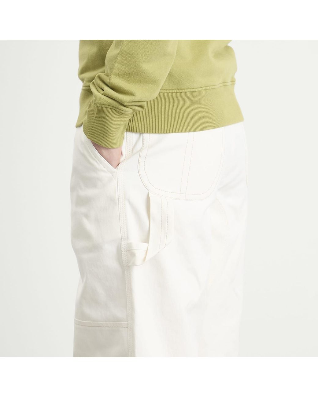 AMI White Worker Trousers for men