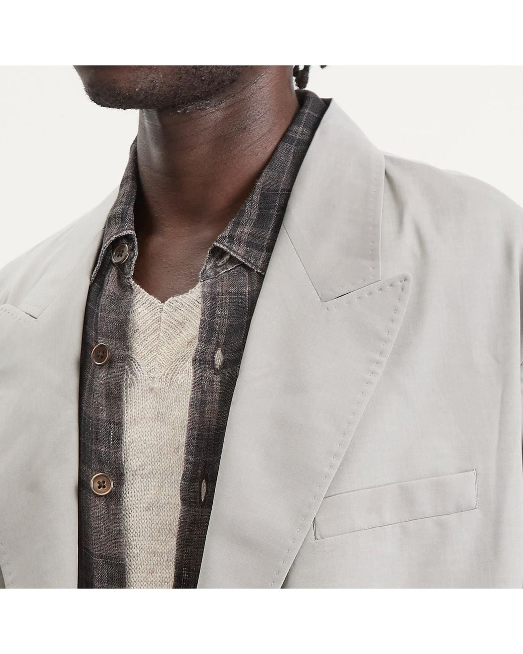 Our Legacy Gray Tencel Halt Blazer for men