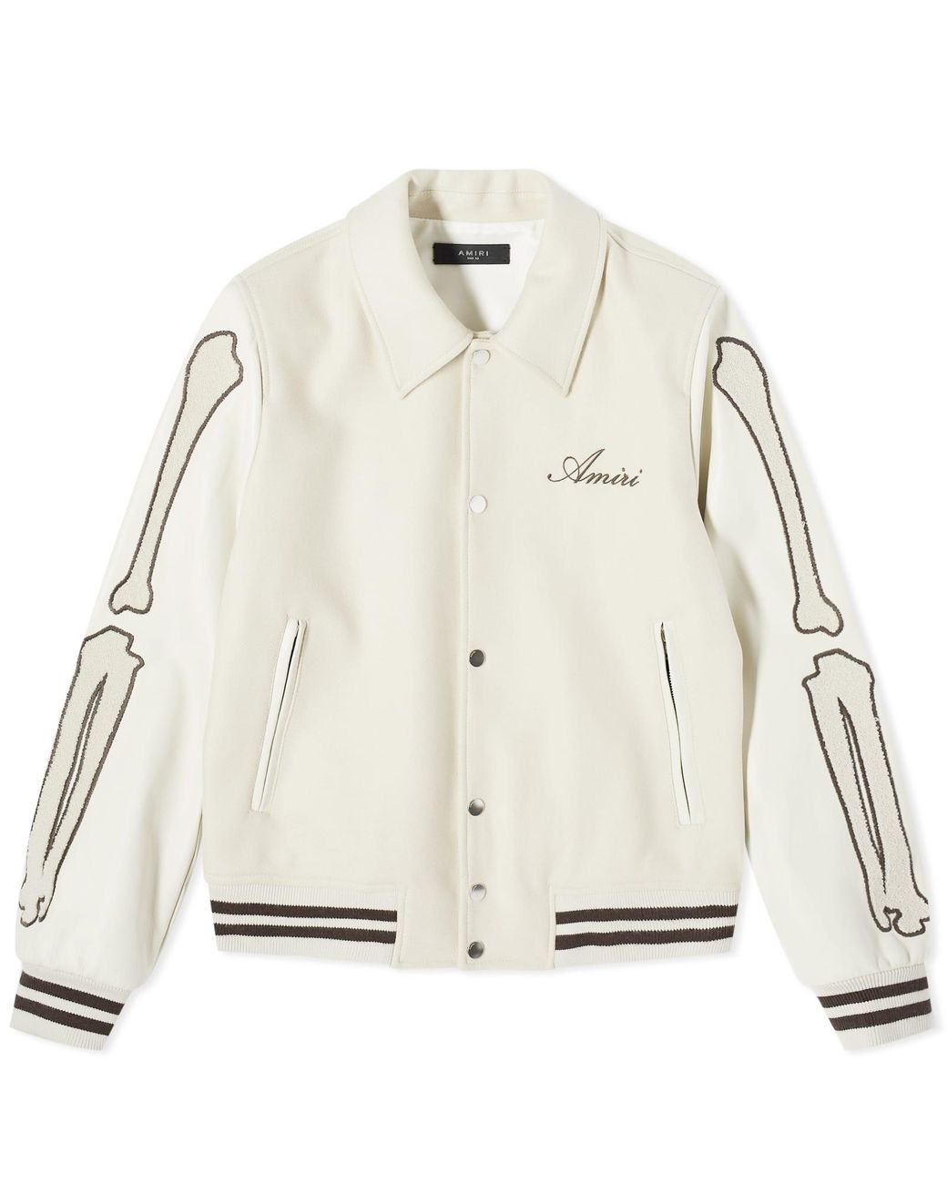 Amiri Bones Varsity Jacket in Natural for Men | Lyst Canada