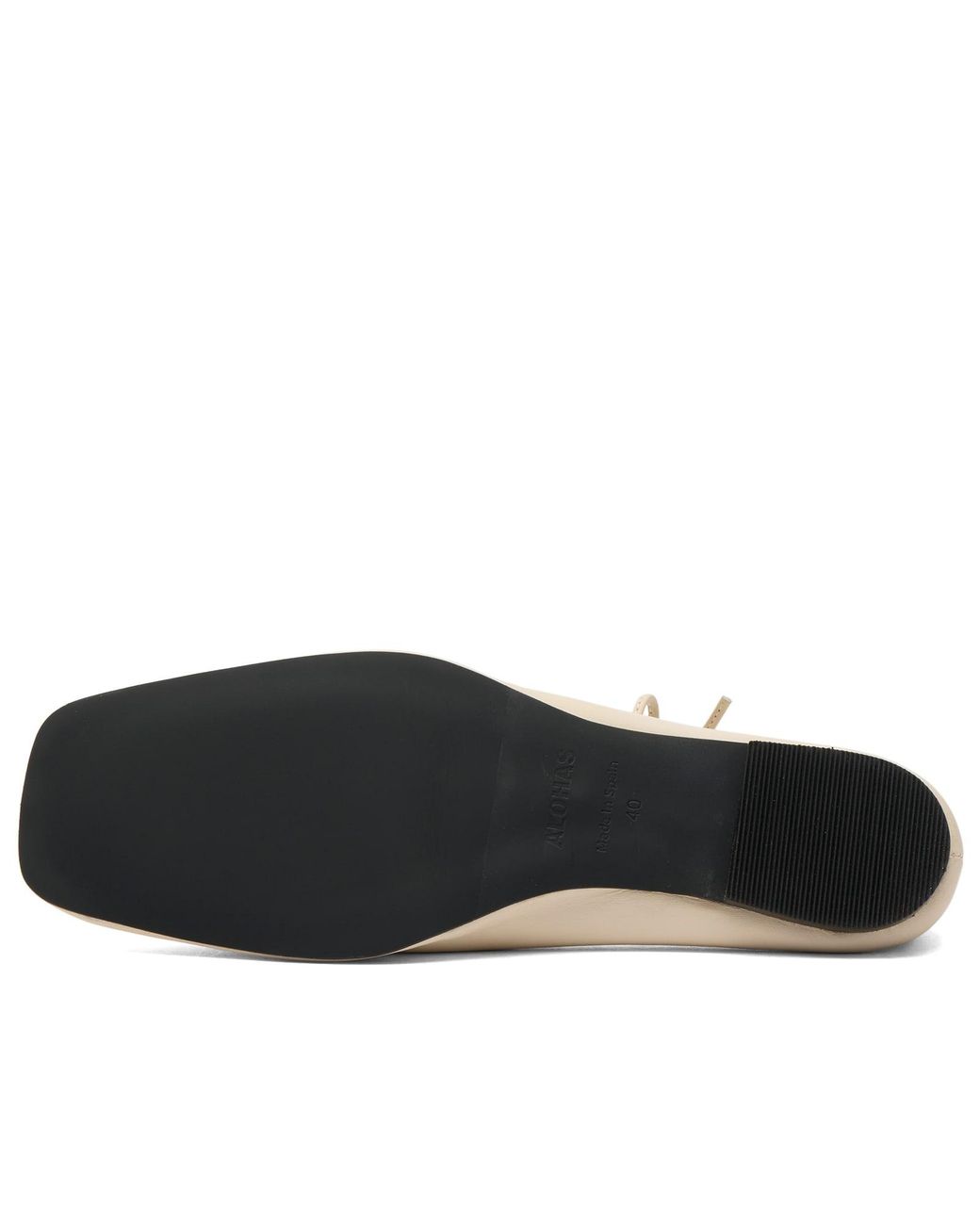 Alohas Natural Sway Leather Ballet Flats