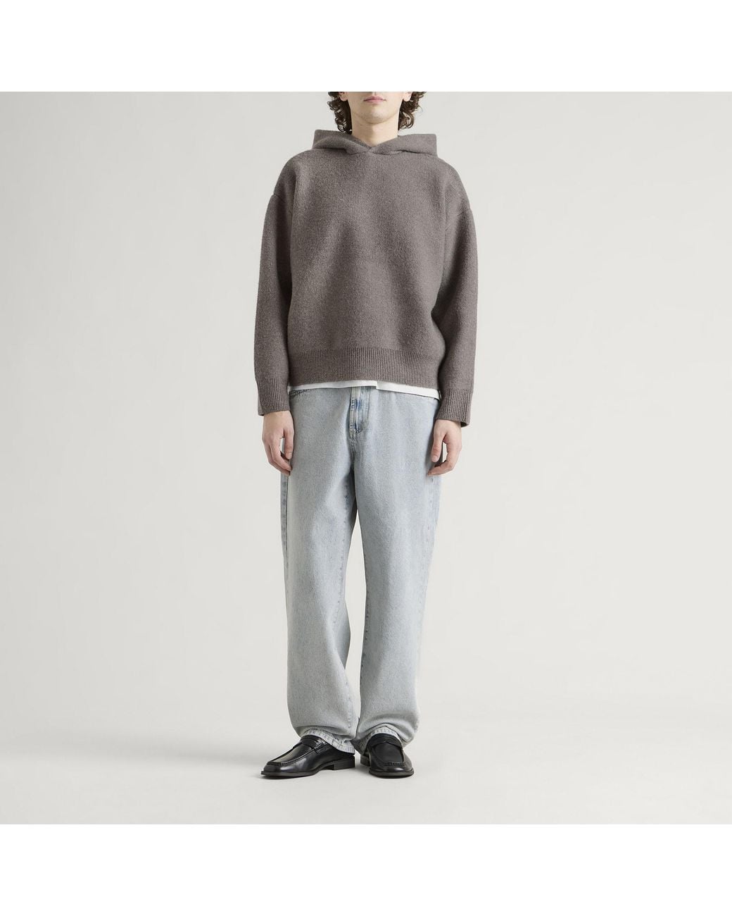 MKI Miyuki-Zoku Gray Double Knit Hoody for men