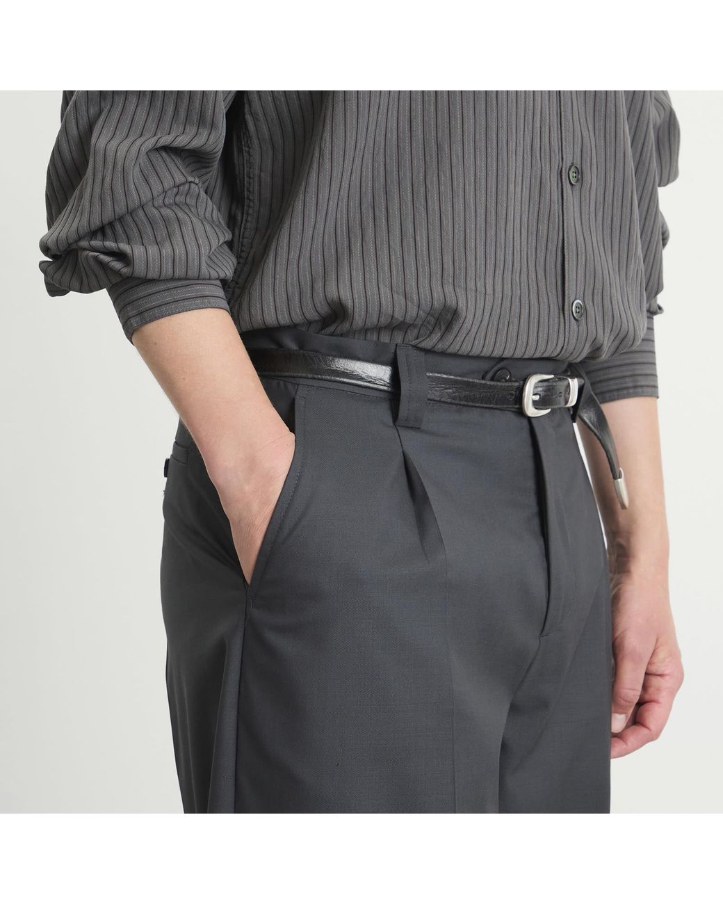 【Mfpen】SERVICE TROUSERS solidgreywool s mfpen Gray Service Trousers mfpen