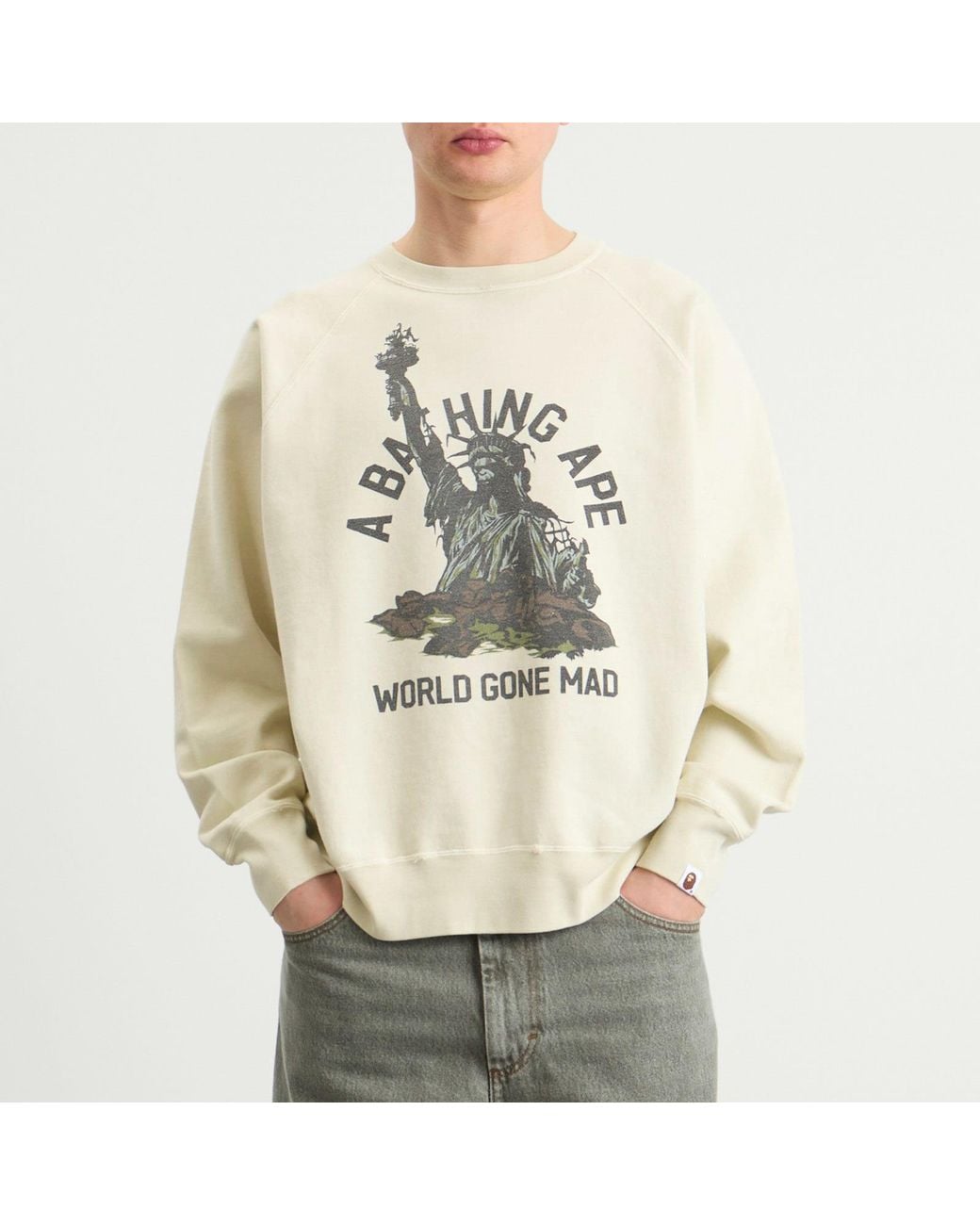 A Bathing Ape Destroy Washed Statue Of Liberty Sweatshirt in