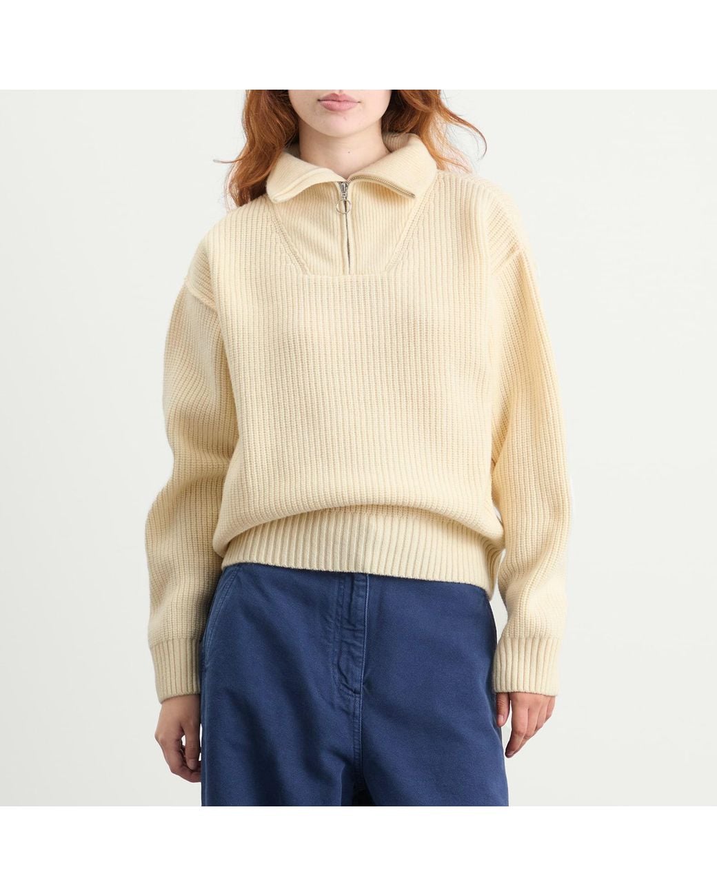 Girls Of Dust Natural Fly Deck Zip Jumper