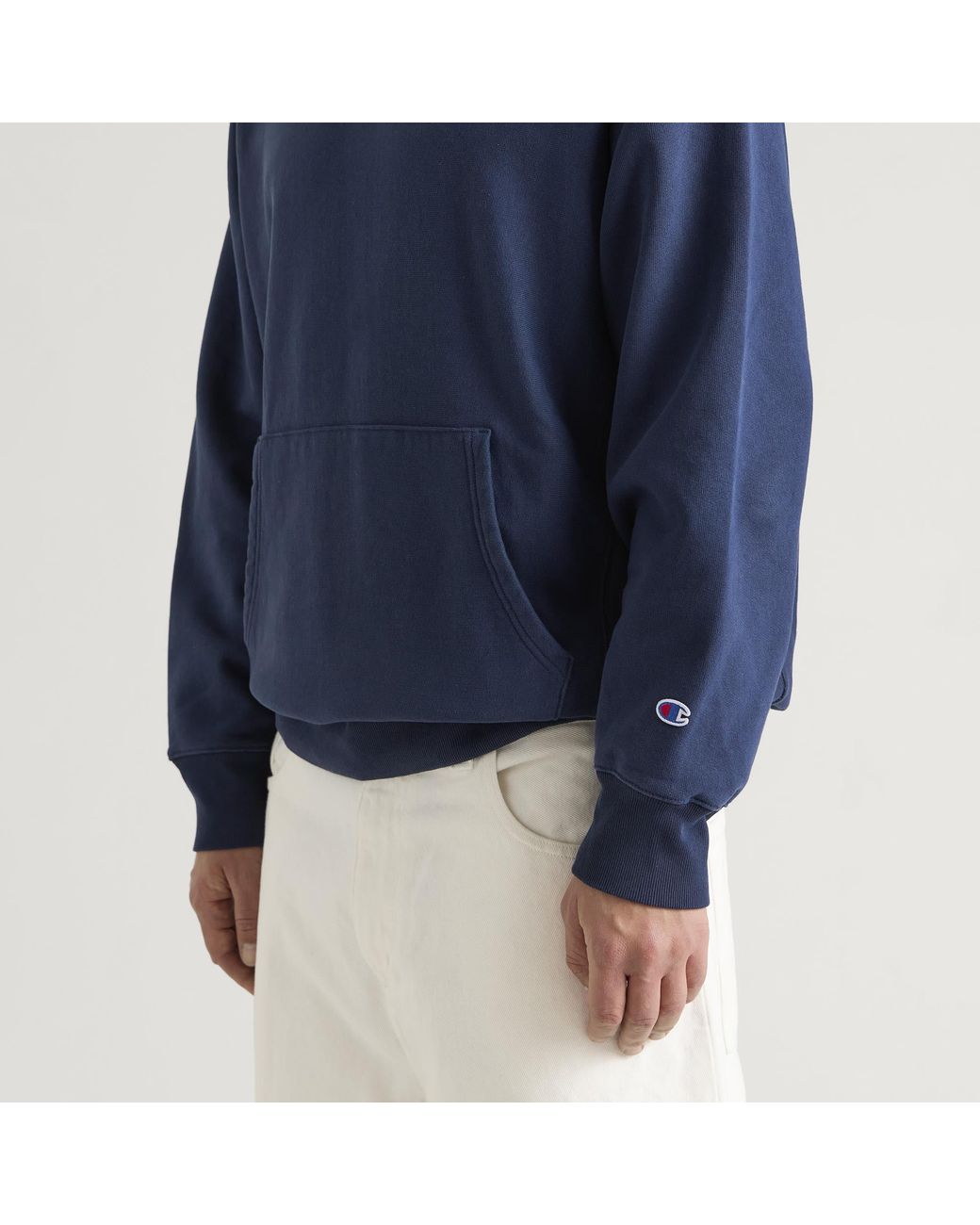 Champion Blue Reverse Weave Relaxed Hoodie for men