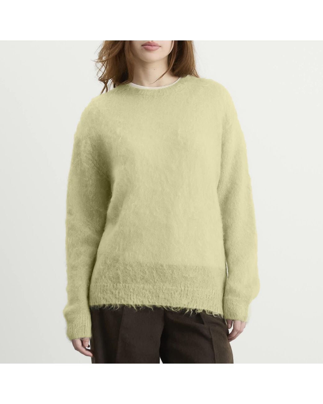 Auralee Green Mohair Knit Pullover