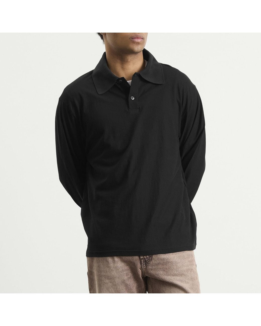 Our Legacy Rugby Long Sleeve Top in Black for Men | Lyst
