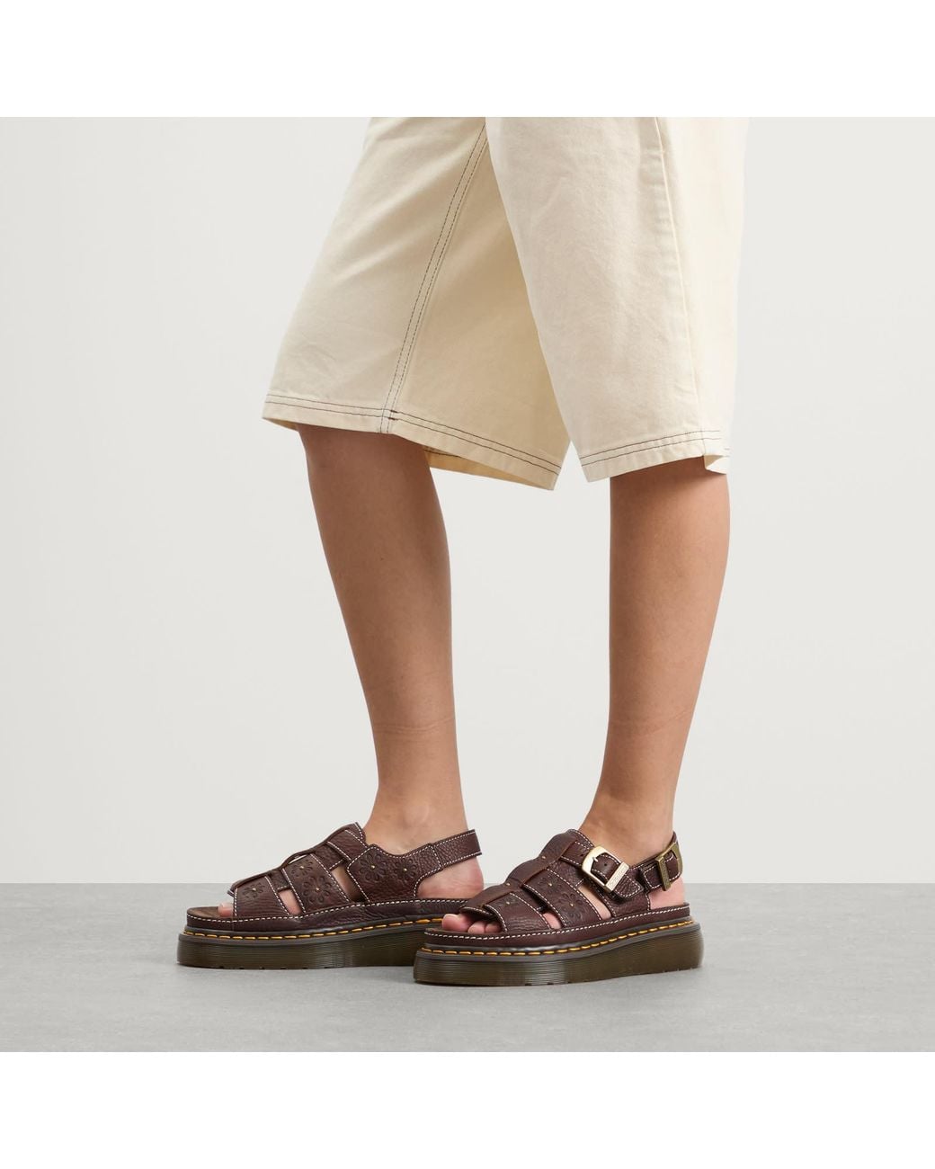 Dr. Martens Brown Wrenlie Open Fl Sandal