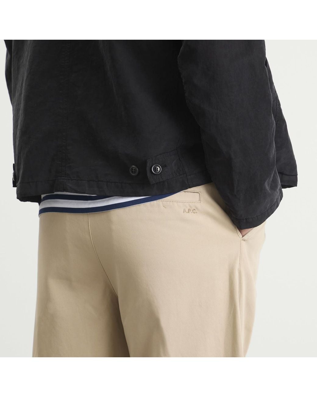 A.P.C. Natural Ricky Double Pleat Chinos for men