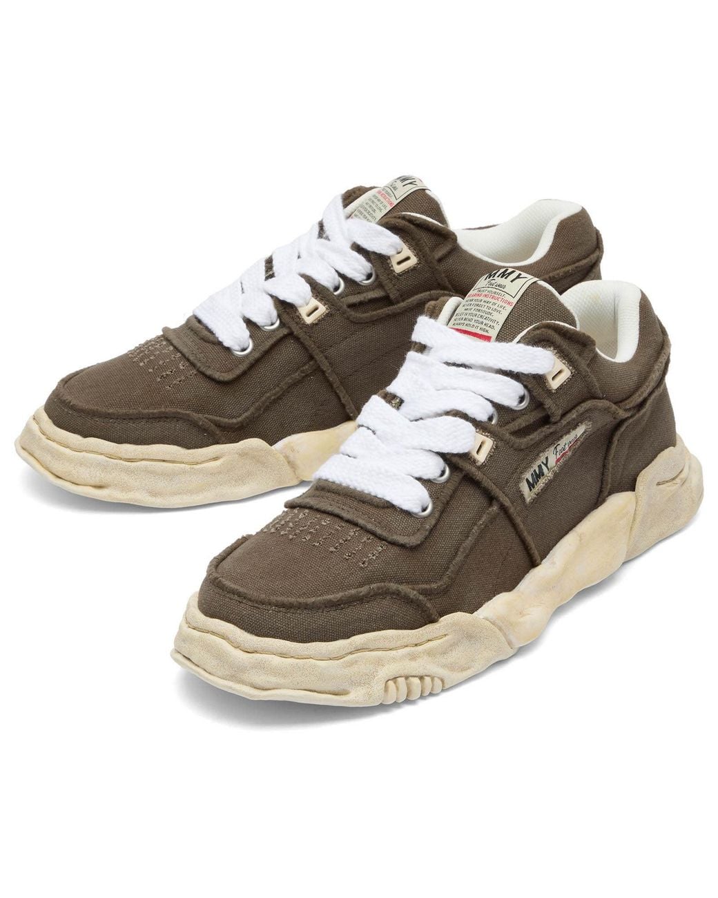 Maison Mihara Yasuhiro Brown Parker Embroidery Vintage Low-Top for men