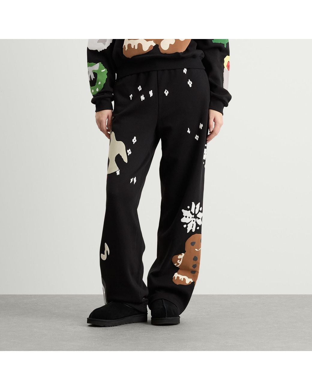 Skims Black X Cpfm Printed Straight Leg Pant