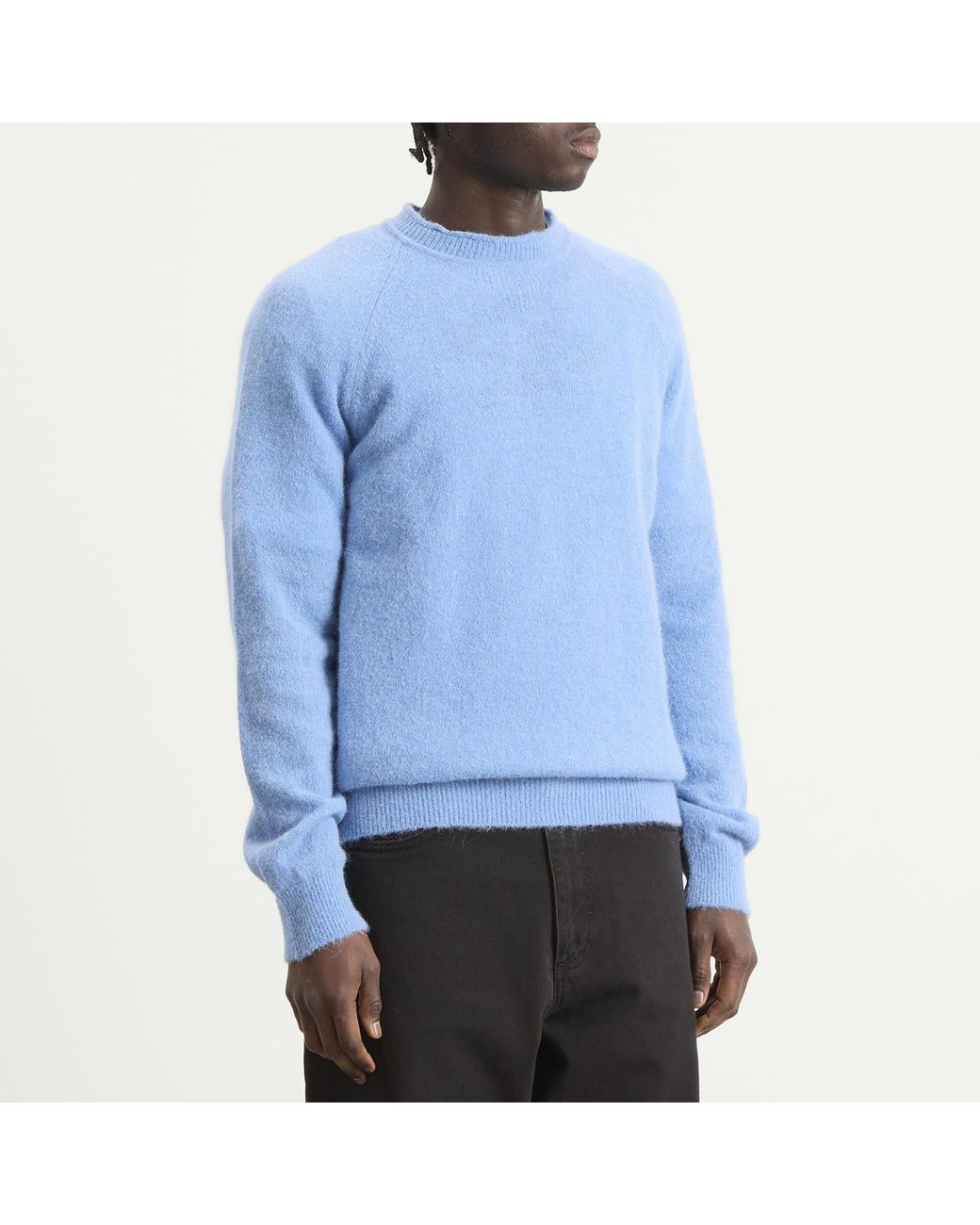 Norse Projects Blue Skogafoss Baby Alpaca Jumper for men