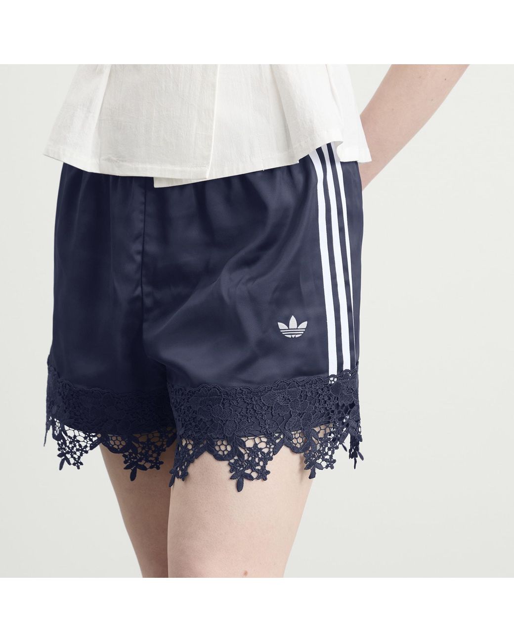 Adidas Blue Firebird Satin Lace Track Short