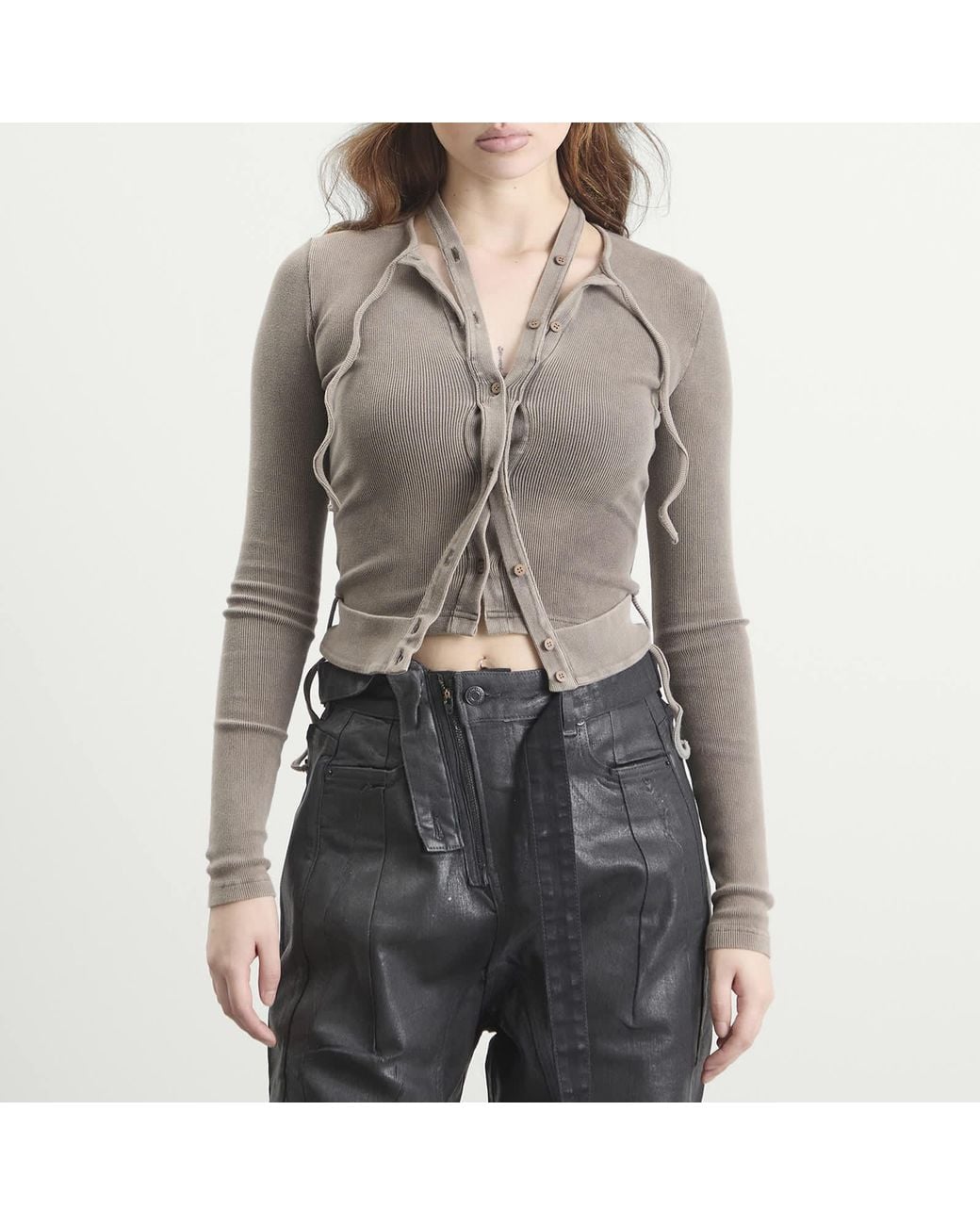 OTTOLINGER Gray Double Closure Cardigan