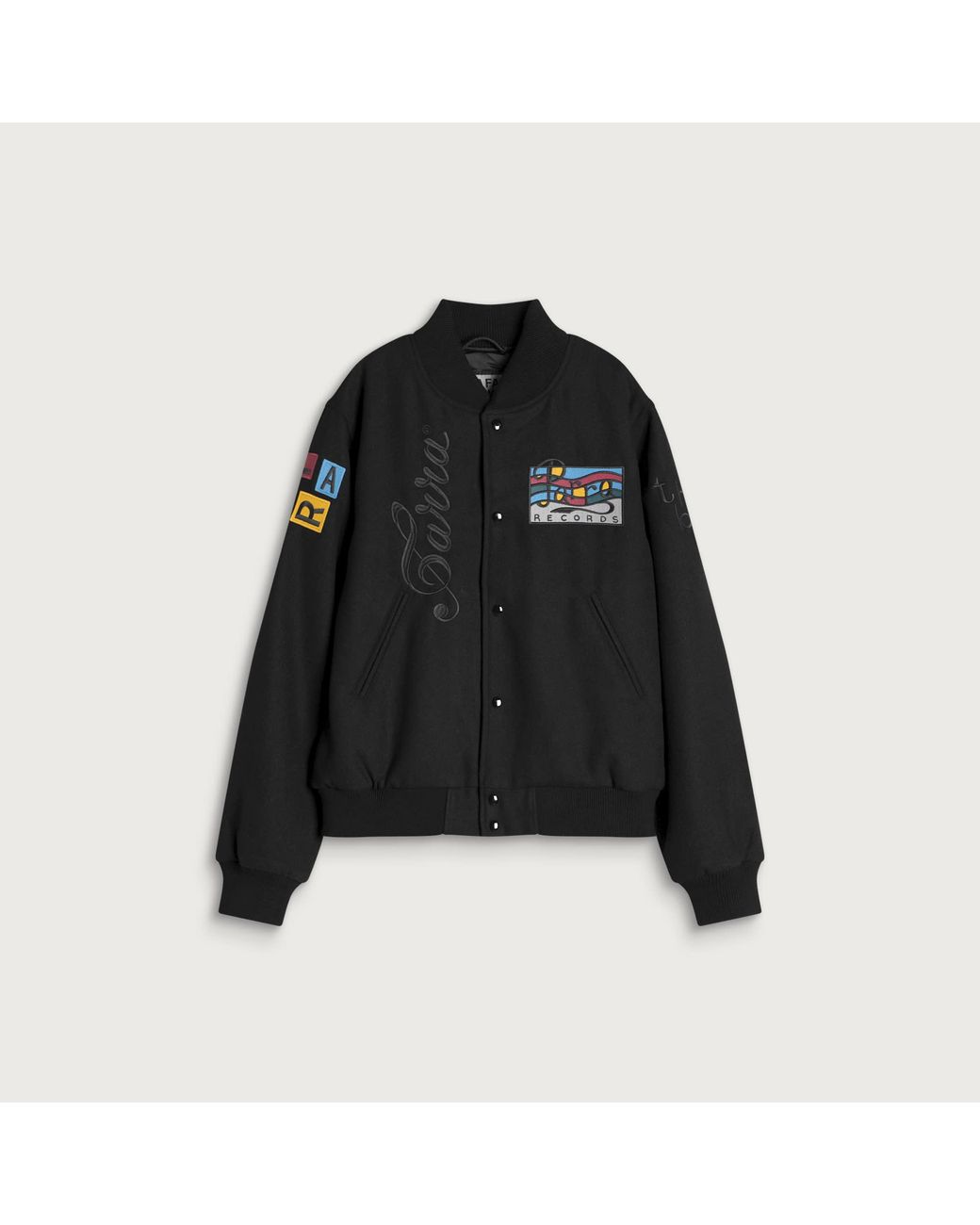 by Parra Black All The Best Varsity Jacket for men