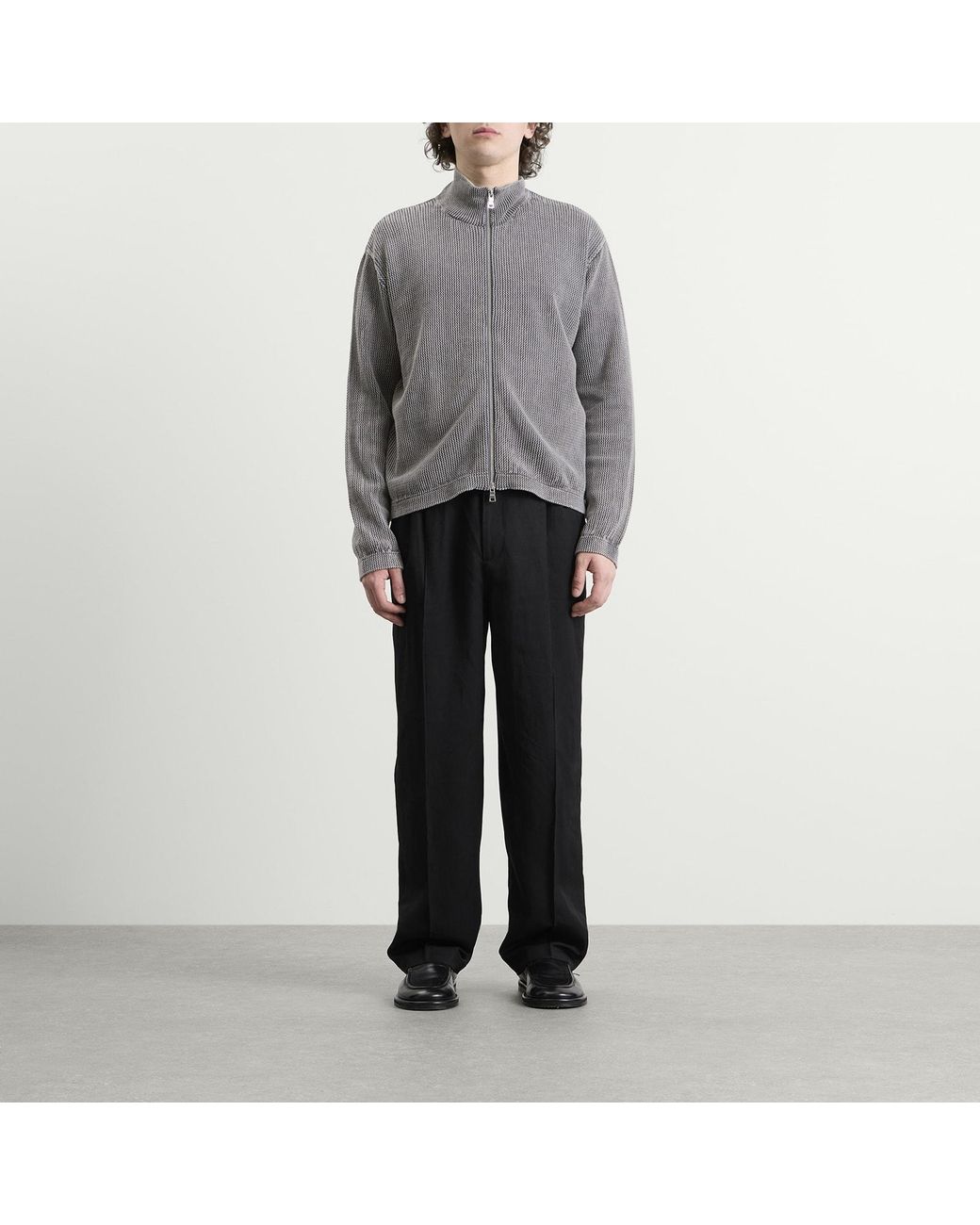 MKI Miyuki-Zoku Gray Presented By End. Pigment Dyed Loose Gauge Track Jacket for men