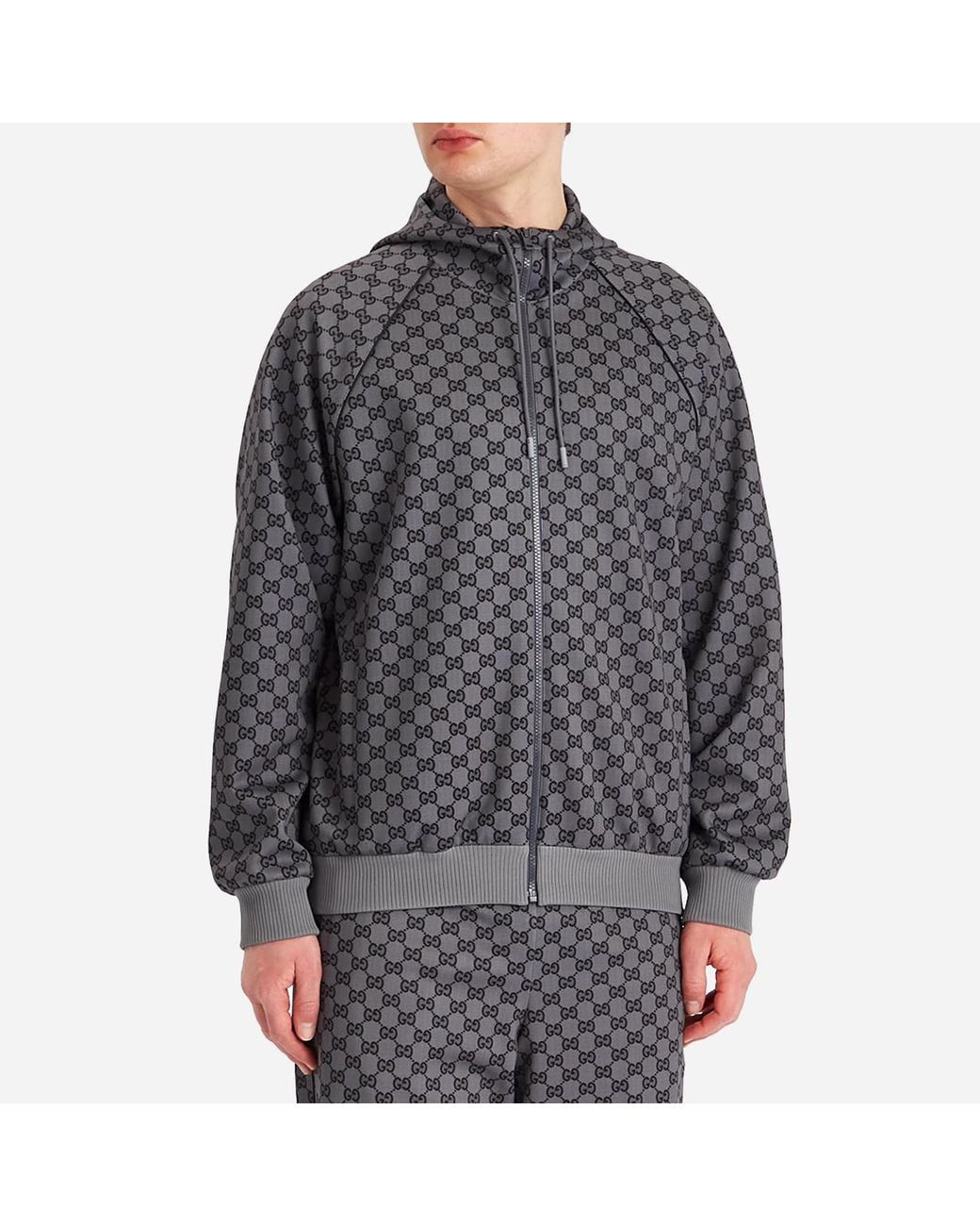 Gucci Light Neoprene Zip Through Jacket in Gray for Men | Lyst